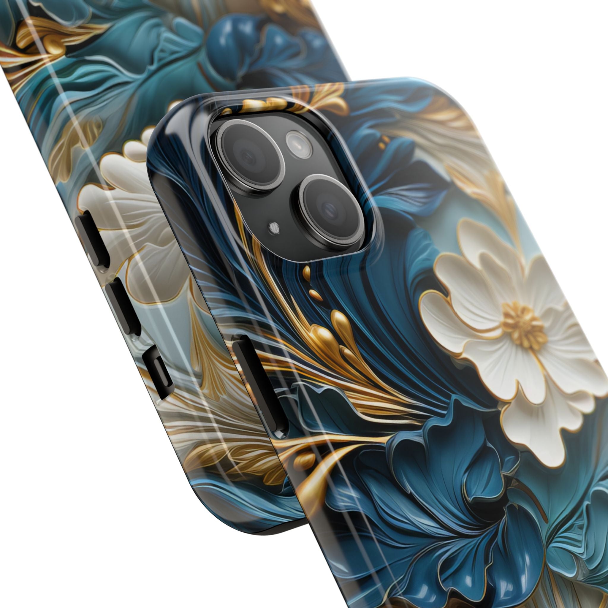 textured-art-nouveau-floral-tough-phone-case-cottagecore-iphone-case-unique-floral-phone-cover-vintage-style-iphone-case-prot