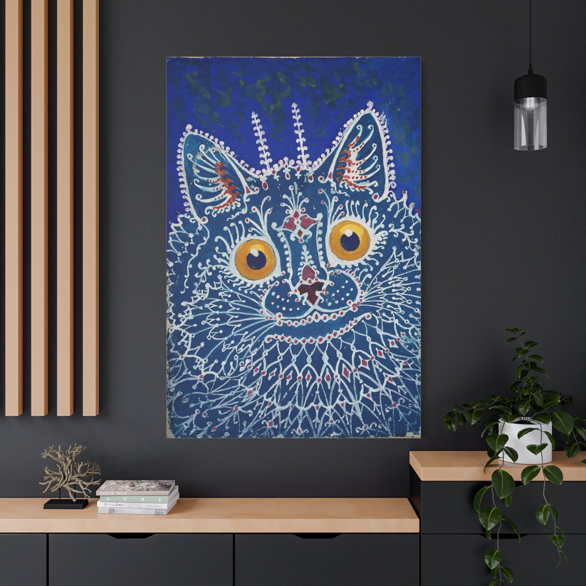 canvas-print-louis-wain-cat-gothic-style-gouache-art-large-wall-decor-matte-stretched-home-office-decoration-unique-cat-print