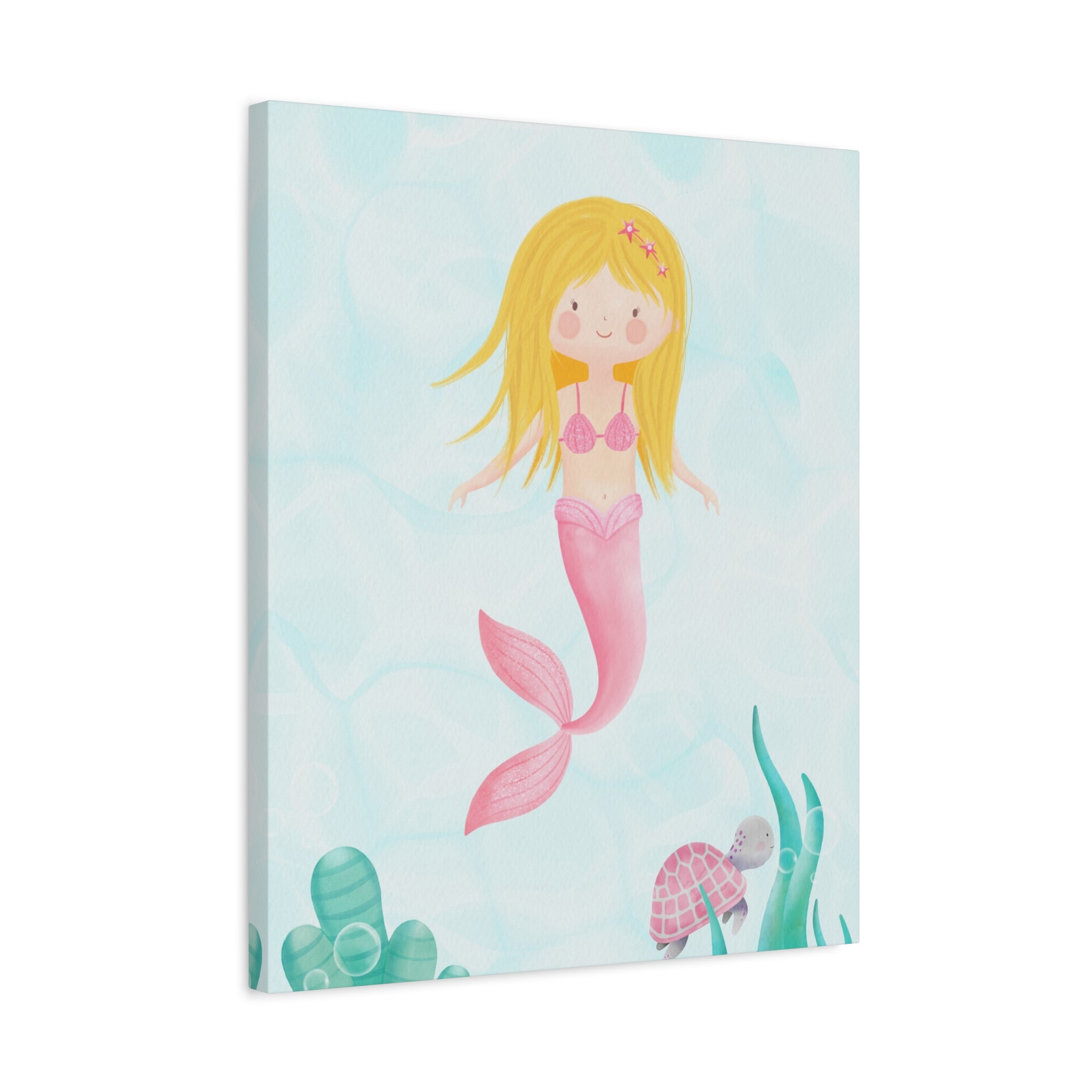 canvas-wall-art-cute-pink-mermaid-nursery-decor-pink-mermaid-print-nursery-art-cute-pink-mermaid-decoration-baby-nursery-merm