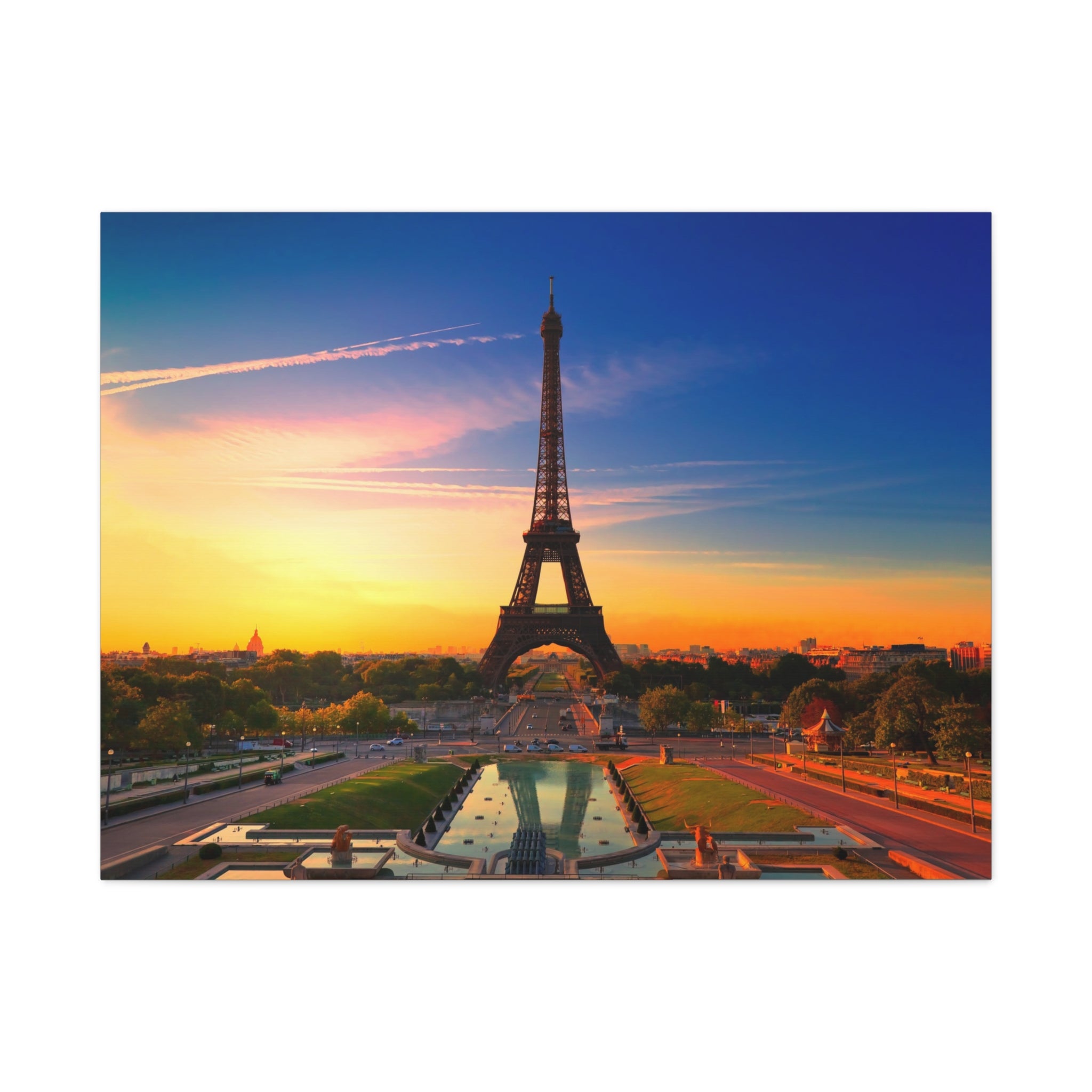 canvas-wall-art-paris-sunset-france-matte-stretched-print-beautiful-landscape-home-decor-room-decor-wall-hanging-office-art