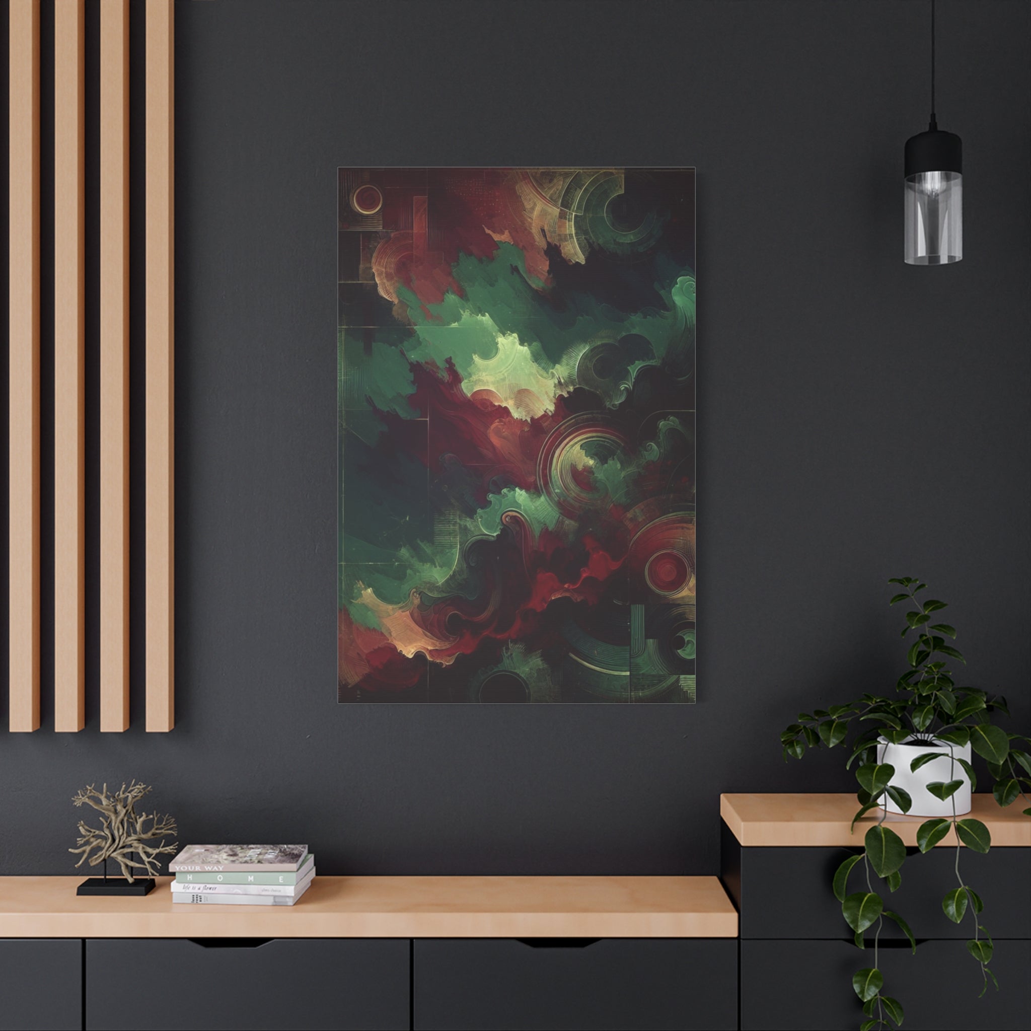 canvas-print-abstract-green-and-burgundy-wall-art-living-room-decor-gallery-wrap-canvas-abstract-wall-decor-colorful-art-home