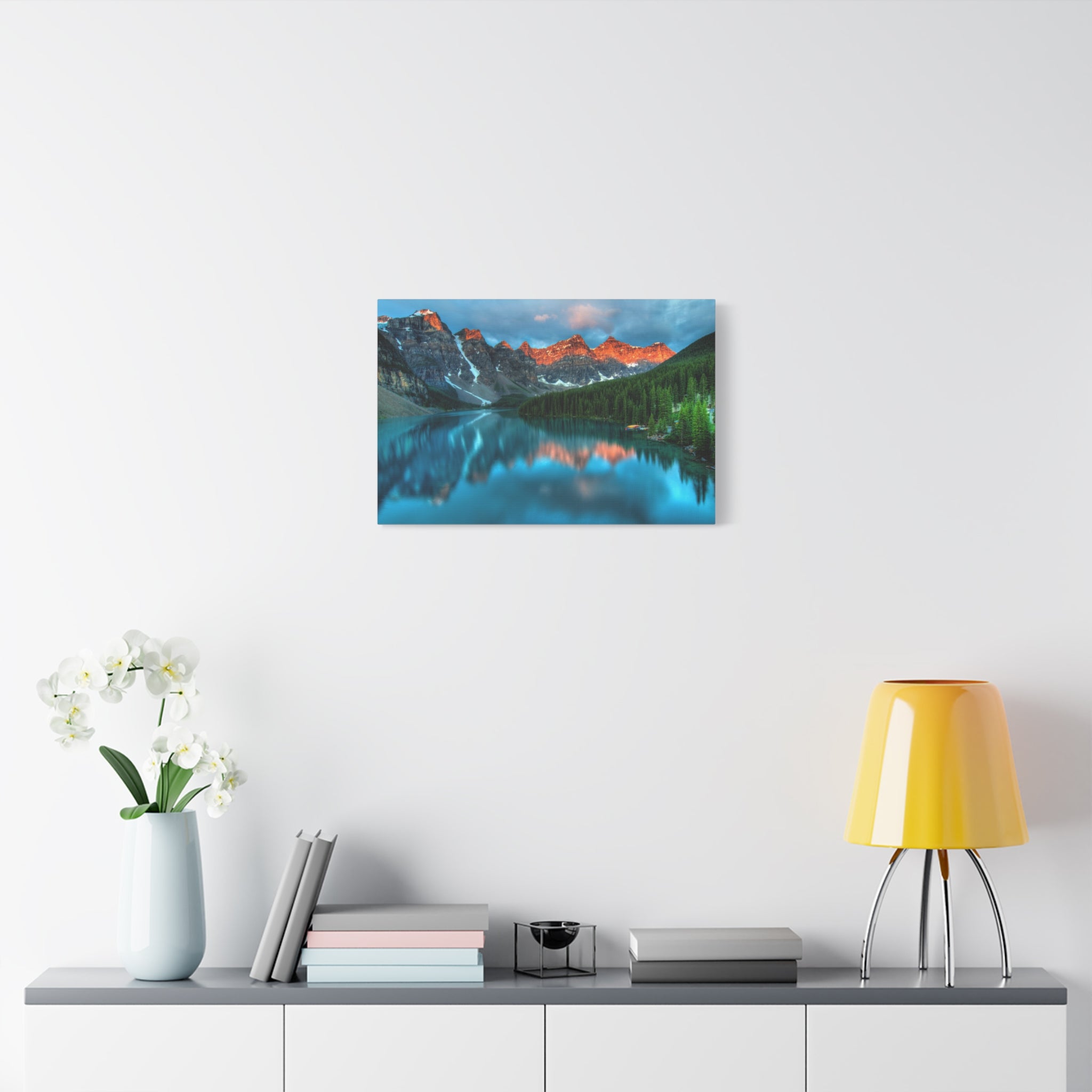 canvas-wall-art-mountain-sunrise-print-canadian-landscape-decor-matte-stretched-forest-scenery-nature-poster-home-office