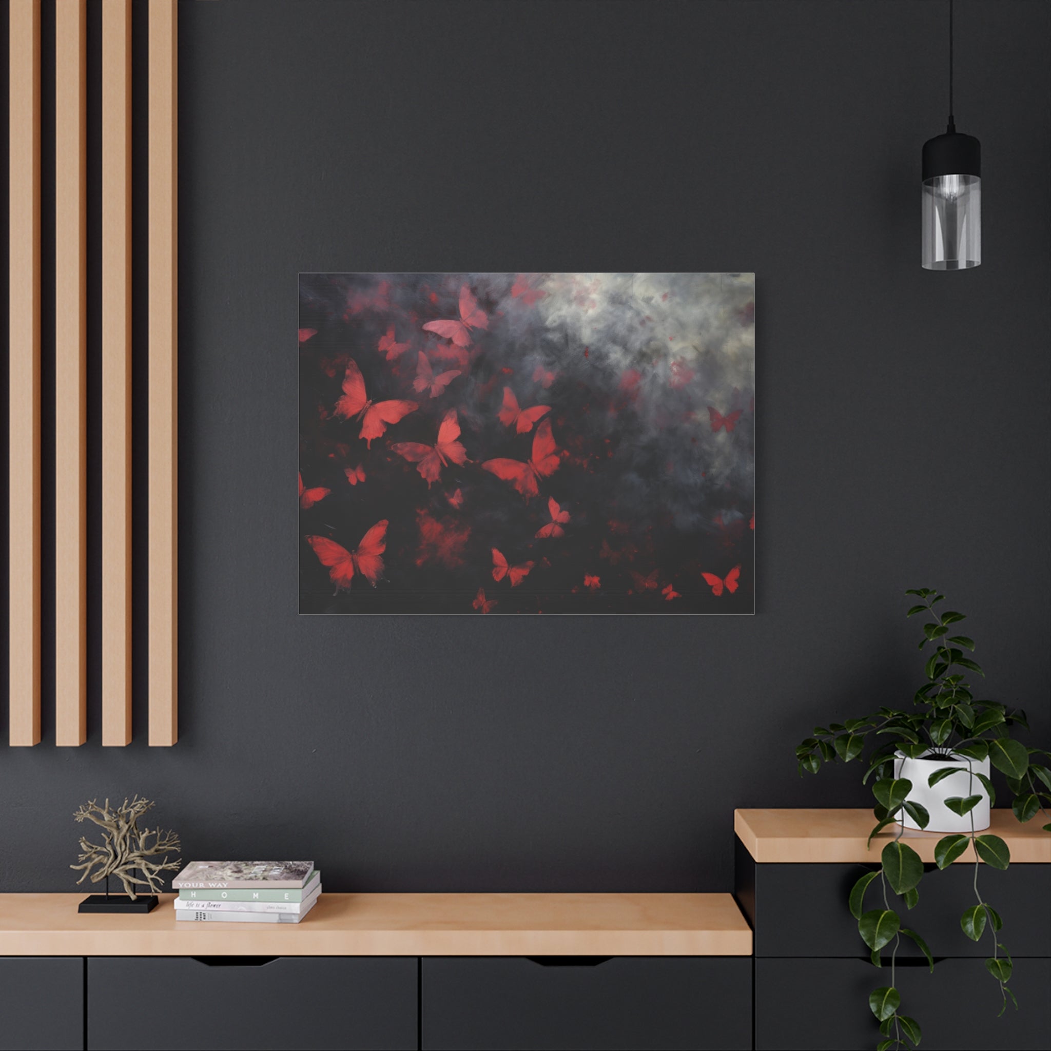 canvas-print-red-butterfly-brush-strokes-elegant-living-room-decor-housewarming-gift-canvas-wall-art-abstract-paintings