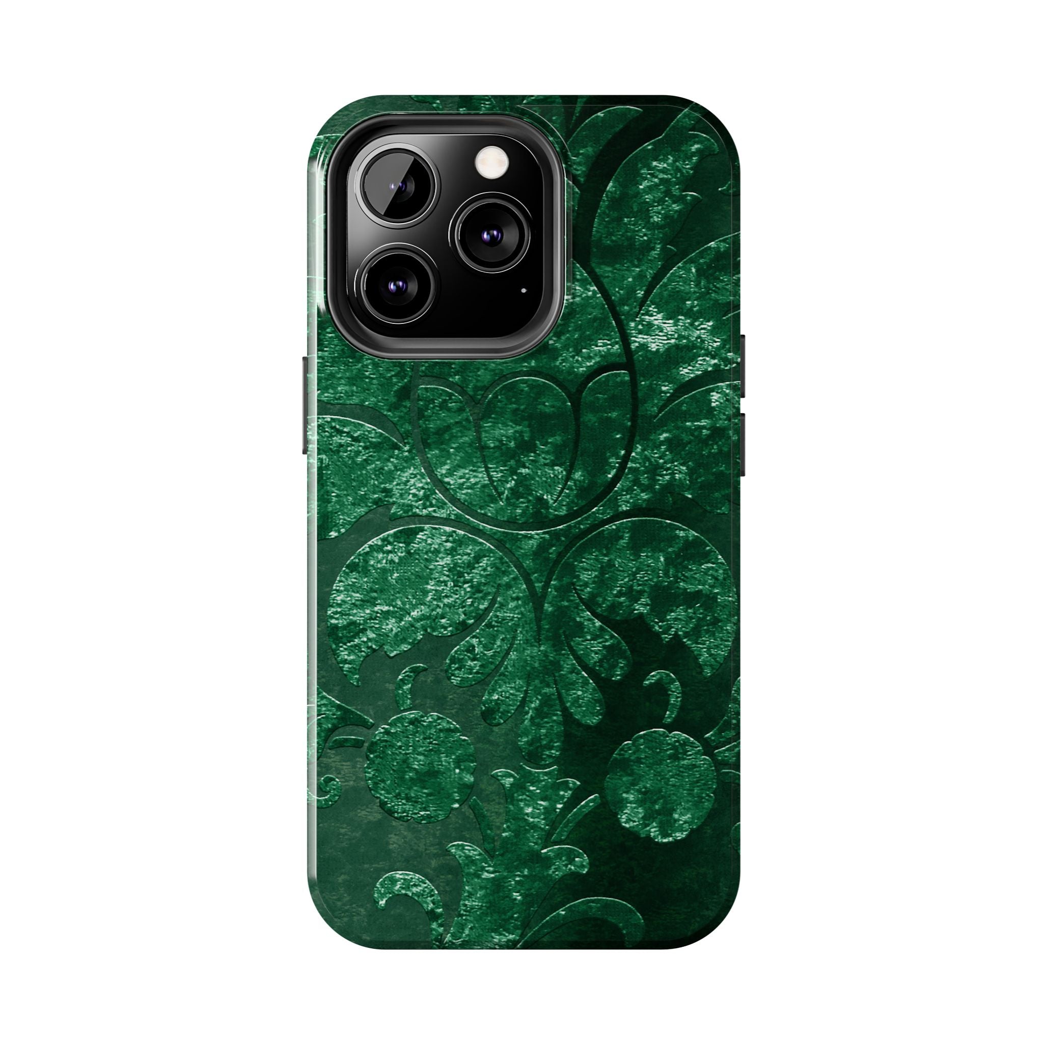 embossed-emerald-velvet-tough-iphone-case-protective-iphone-cover-heavy-duty-iphone-case-rugged-phone-case-durable-smartphone