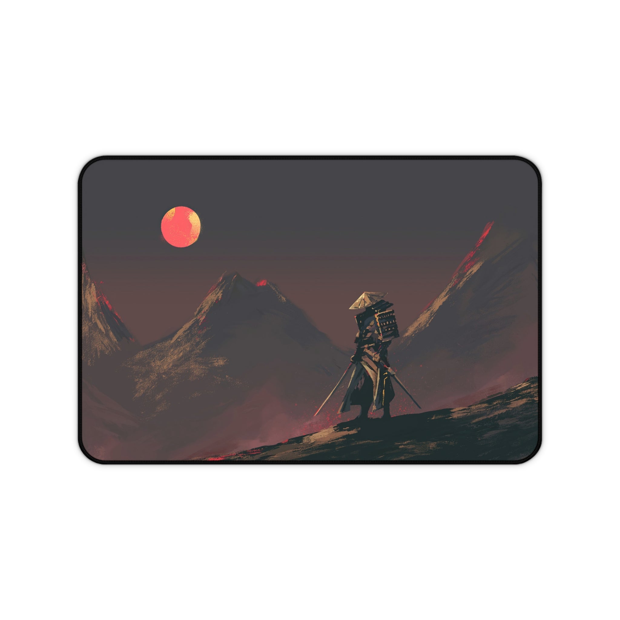 fantasy-samurai-warrior-red-sun-mouse-pad-japanese-katana-samurai-warrior-with-armor-desk-mat-japanese-anime-samurai-desk-pad