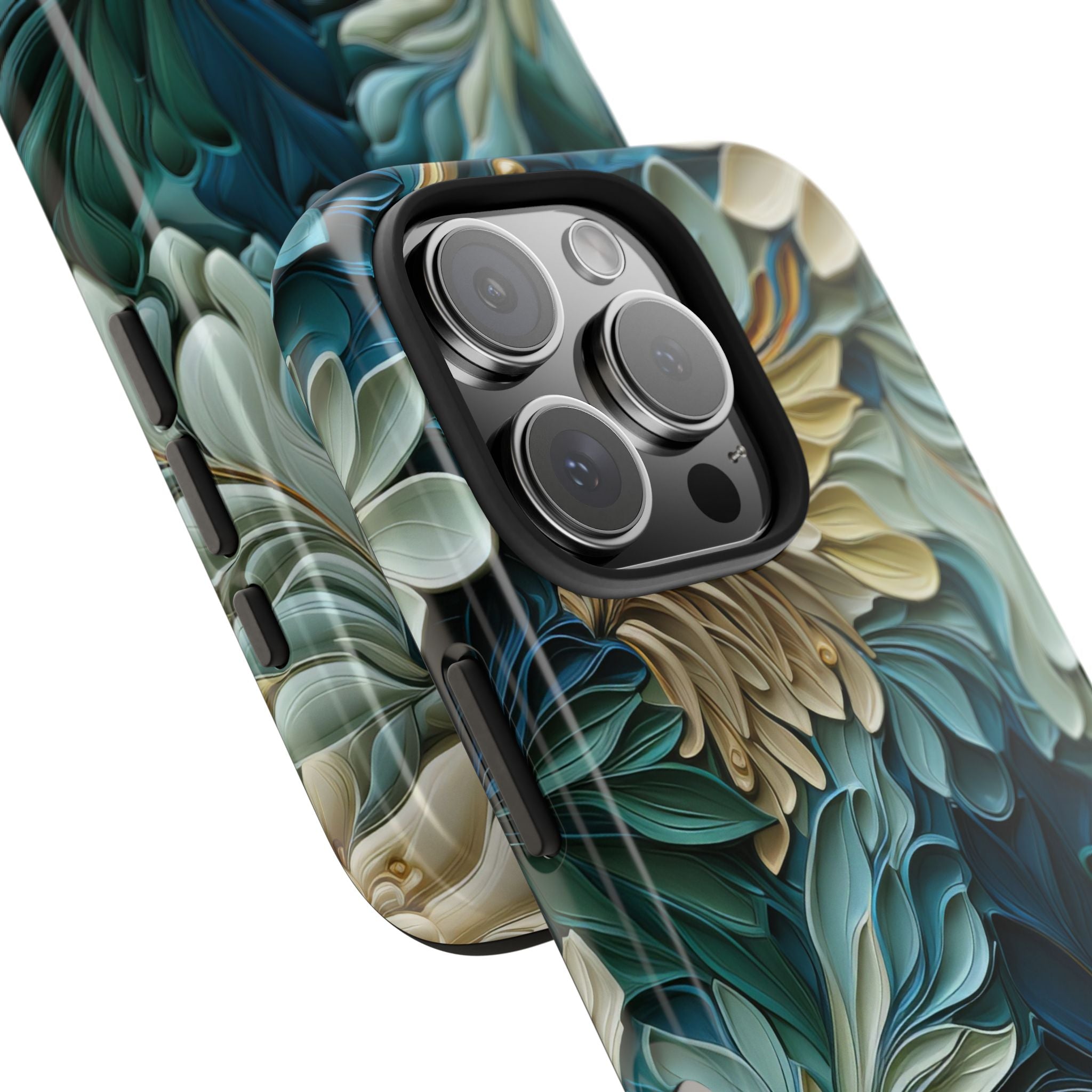 textured-art-nouveau-floral-tough-phone-case-cottagecore-iphone-case-unique-floral-phone-cover-vintage-style-iphone-case-prot