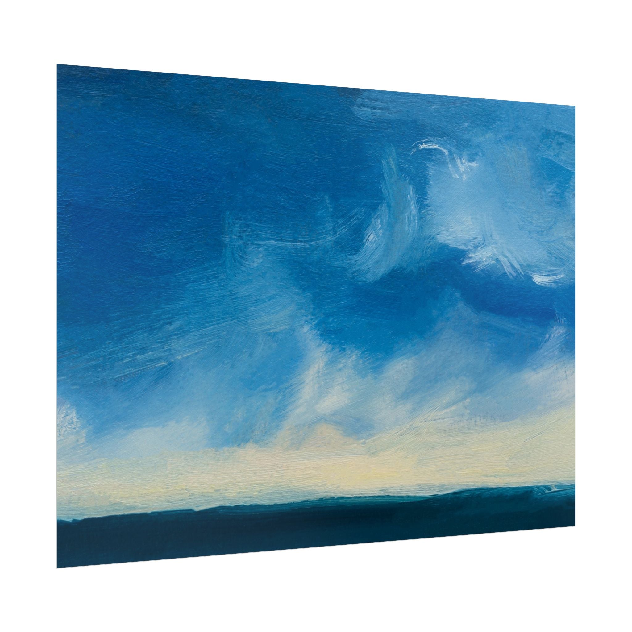 Blue Abstract Poster Print - Ocean and Sky, Home Decor, Office Wall Art, Gift for Art Lovers, Blue Room Decor, Abstract