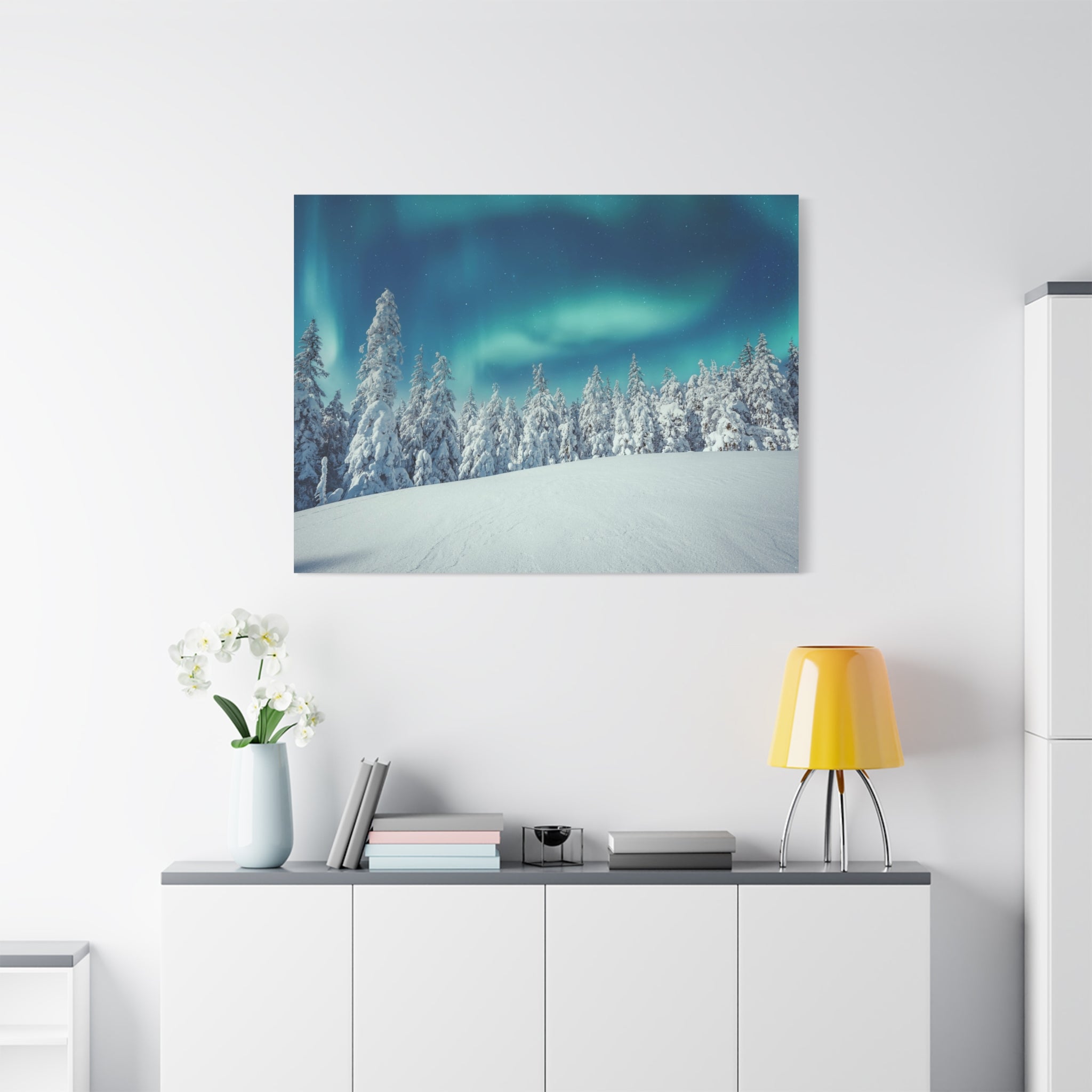 winter-canvas-wall-art-print-winter-tree-aurora-borealis-winter-decor-matte-canvas