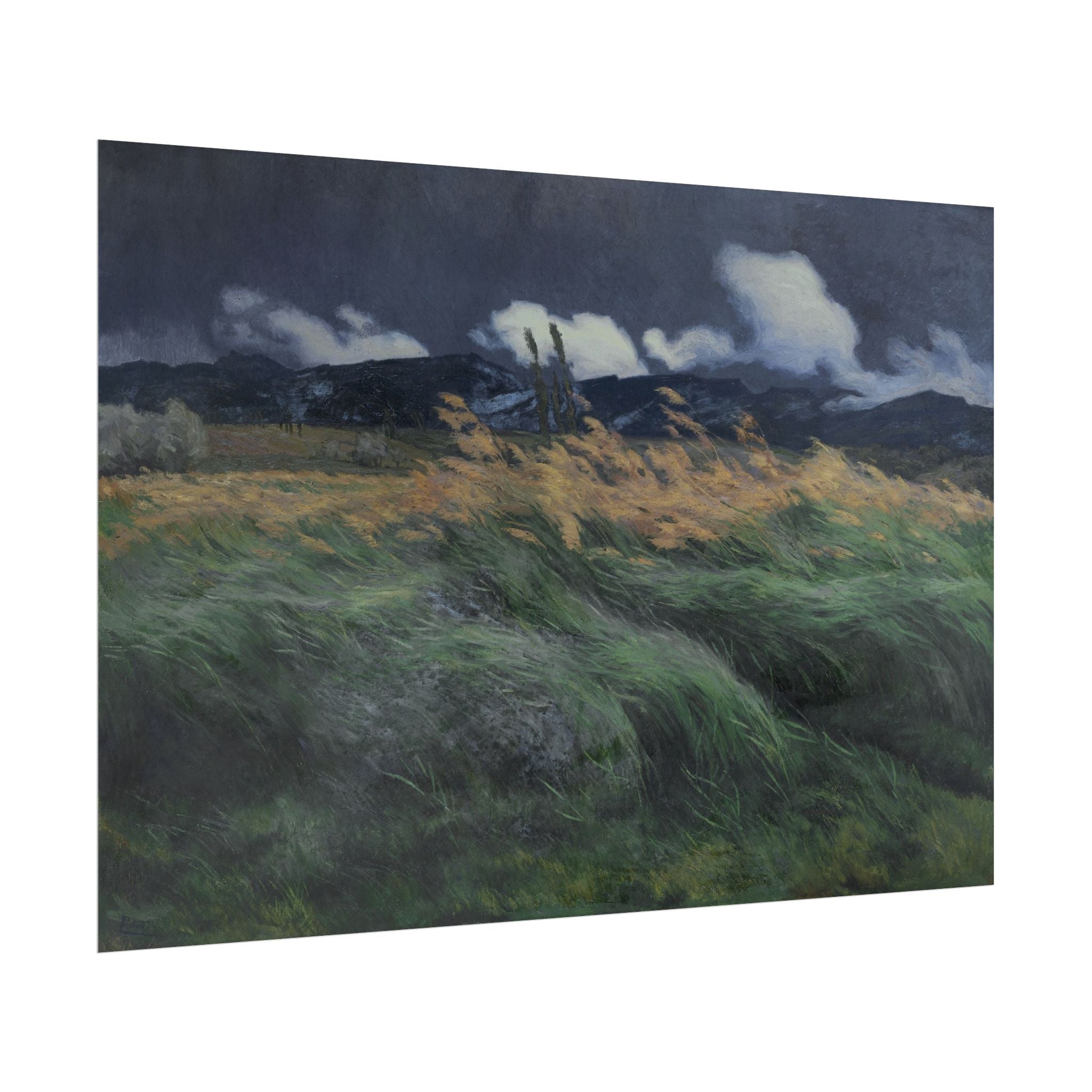 Louis Patru Poster Print, Fields Art Print, Fields Landscape Painting, Rustic Canvas Wall Art, Farmhouse Wall Decor, Landscape Print