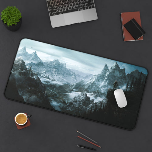 skyrim-cat-deskpad-the-elder-scrolls-oblivion-mousepad-scenery-gaming-desk-mat-dragon-and-viking-warrior-desk-