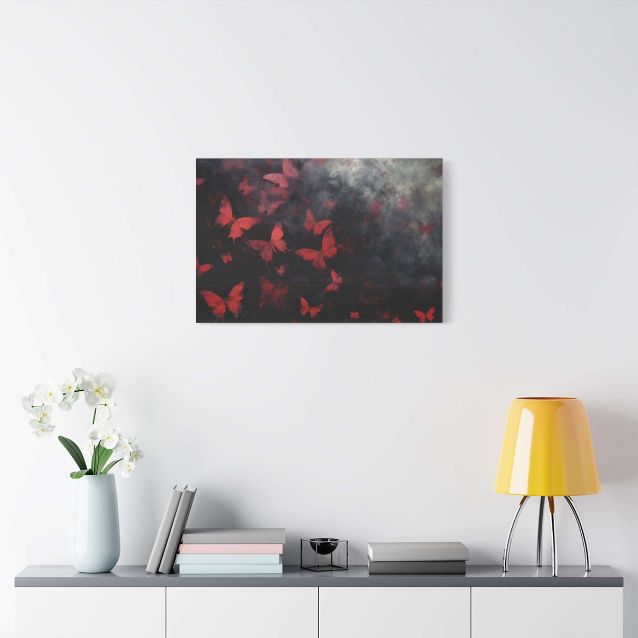 canvas-print-red-butterfly-brush-strokes-elegant-living-room-decor-housewarming-gift-canvas-wall-art-abstract-paintings