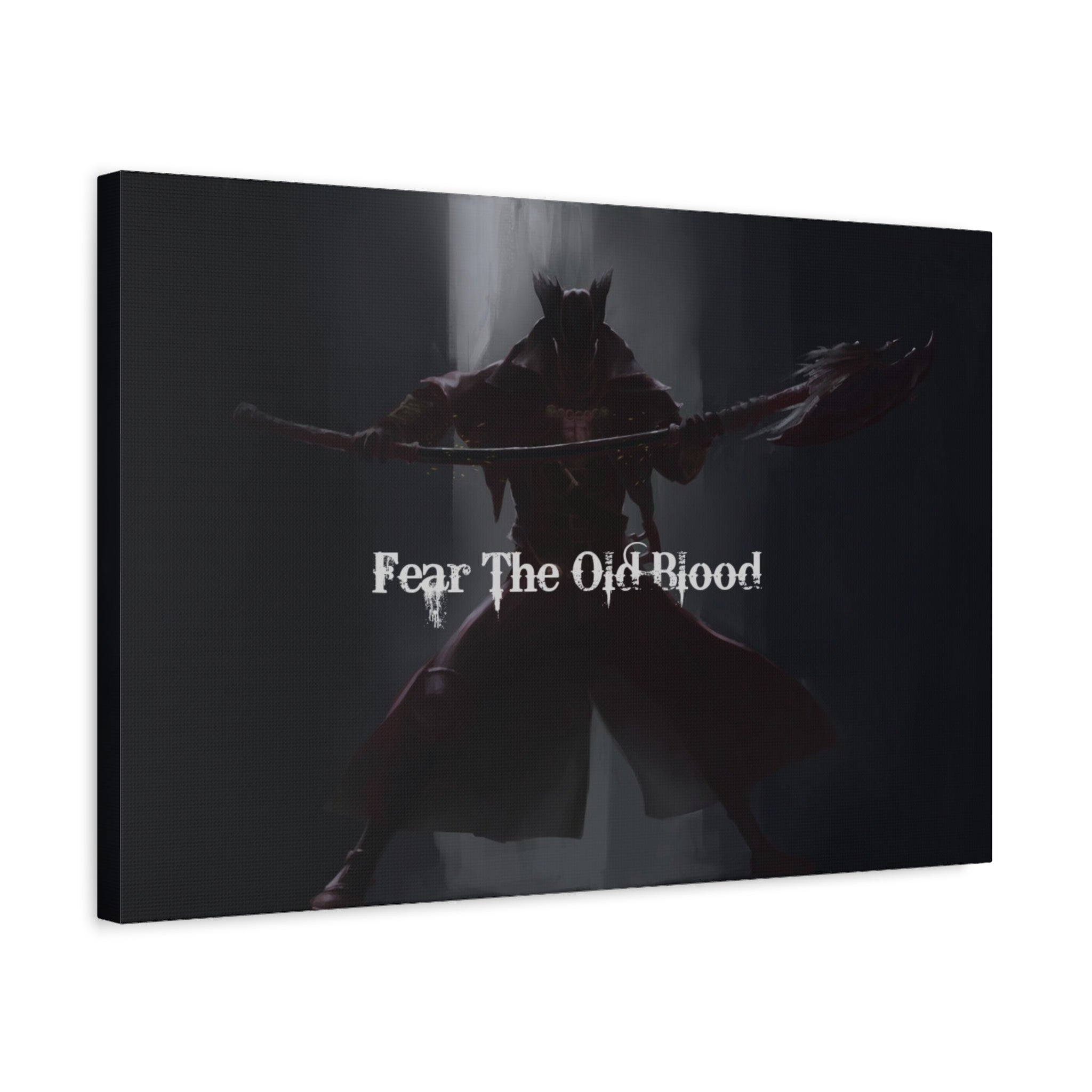 Bloodborne The Hunter Old Blood Matte Canvas Wall Art — Stretched Home Decor, Game Wall Print