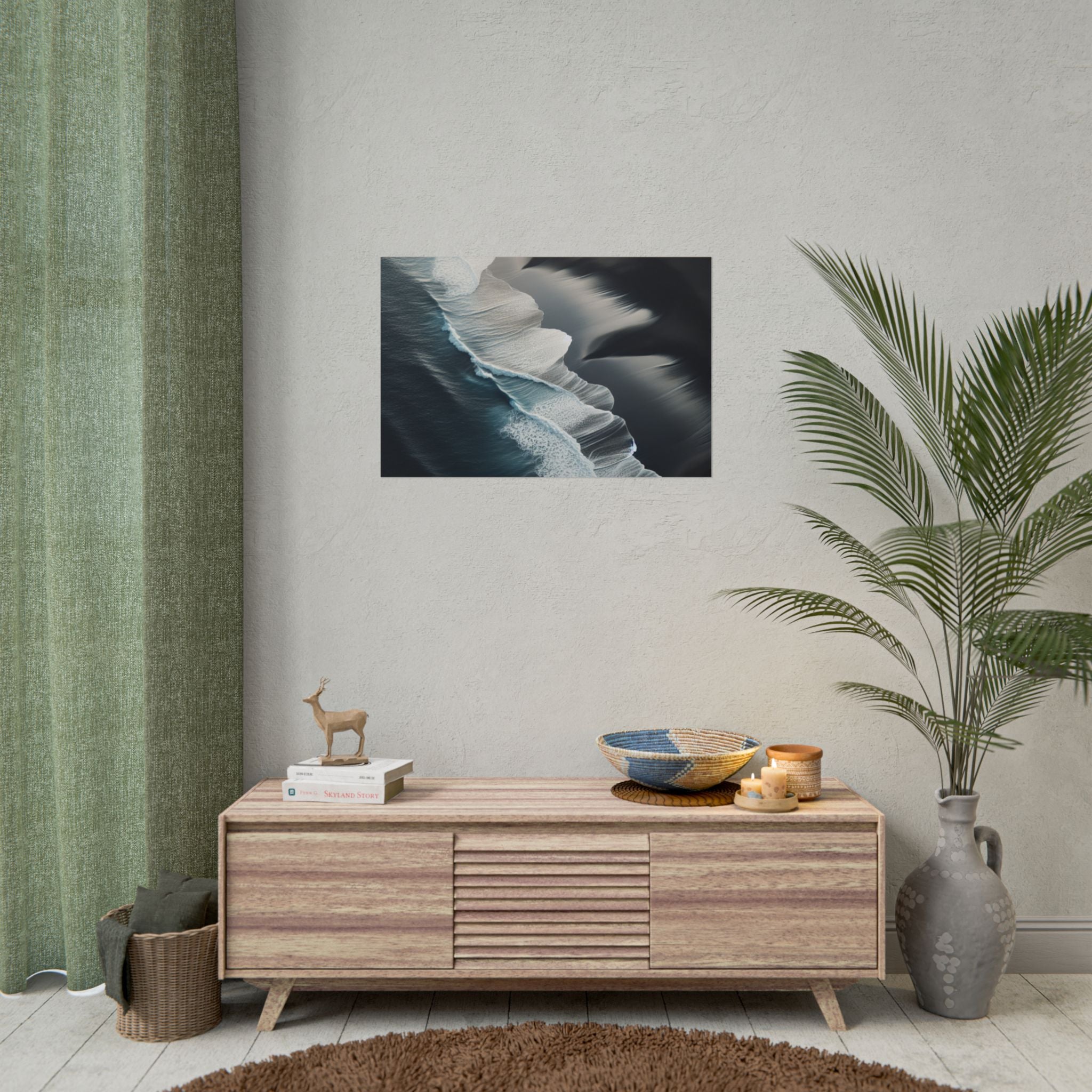 beach-wall-art-ocean-minimalist-poster-print-coastal-photography-ocean-print-sand-landscape-home-office-decoration