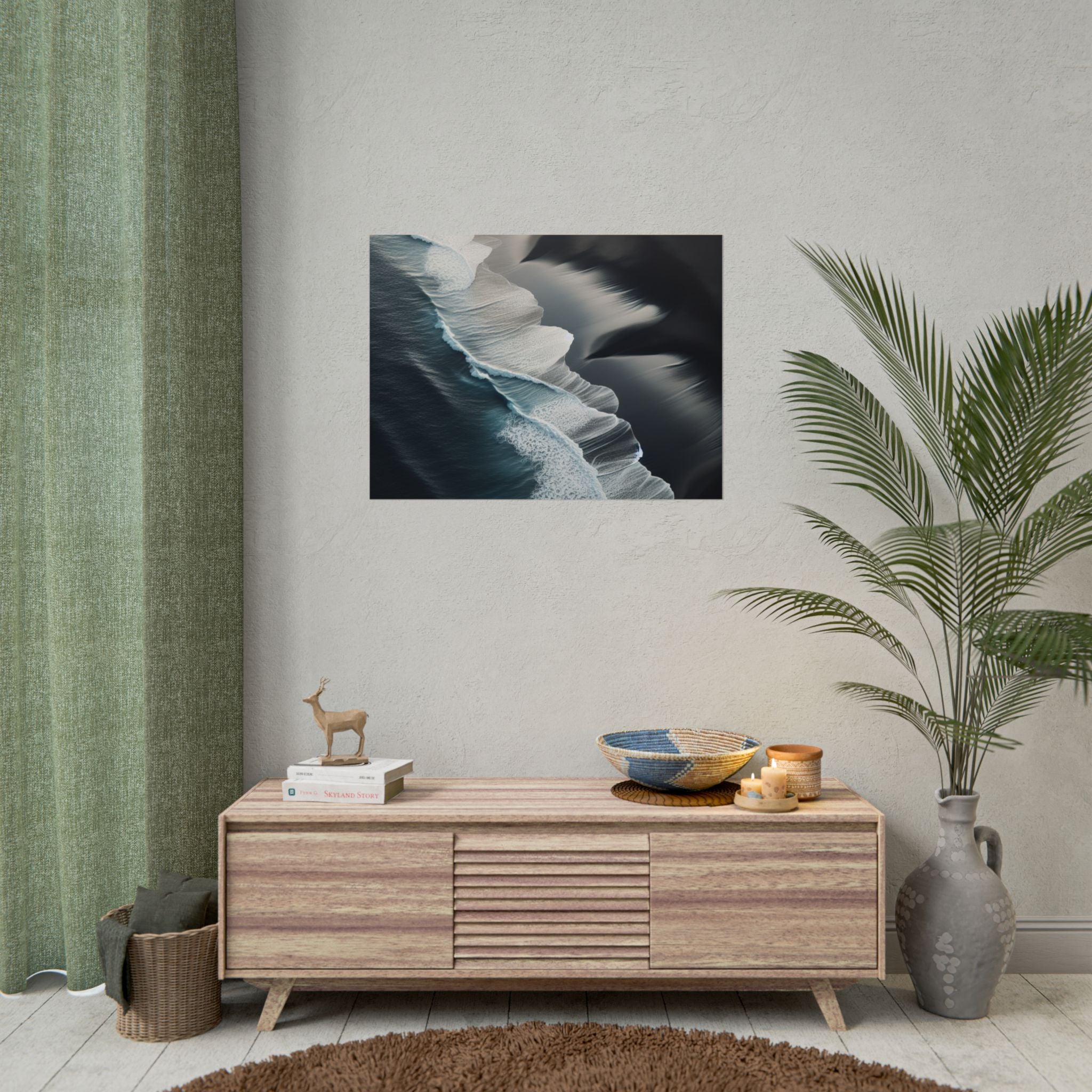 beach-wall-art-ocean-minimalist-poster-print-coastal-photography-ocean-print-sand-landscape-home-office-decoration