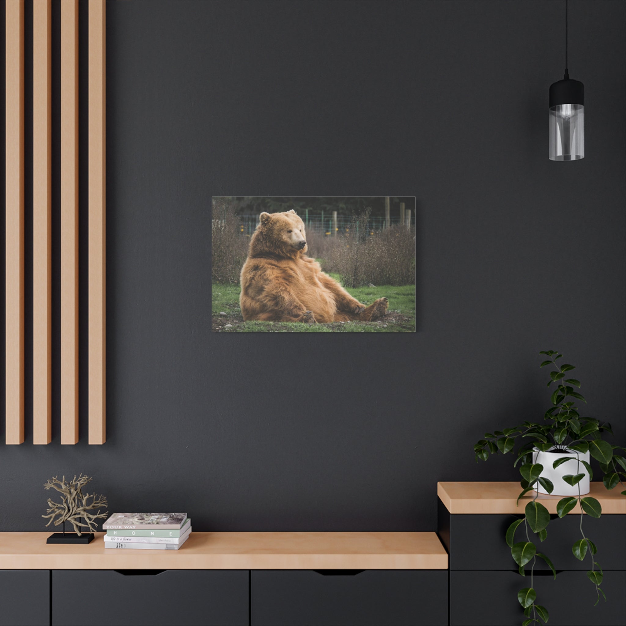 canvas-print-sitting-bear-nature-animal-art-wall-decor-wildlife-artwork-forest-cabin-decor-woodland-nursery-wall-art-outdoor-