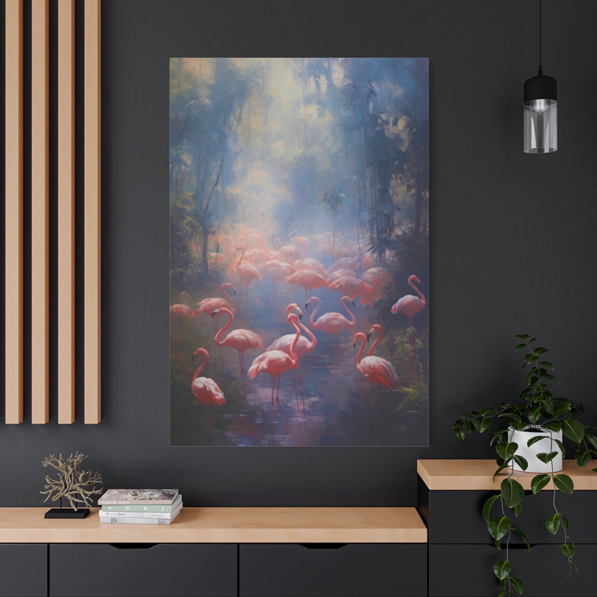 canvas-wall-art-pink-flamingo-watercolor-nature-decor-housewarming-gift-watercolor-prints-pink-wall-decor-home-decor-living-r