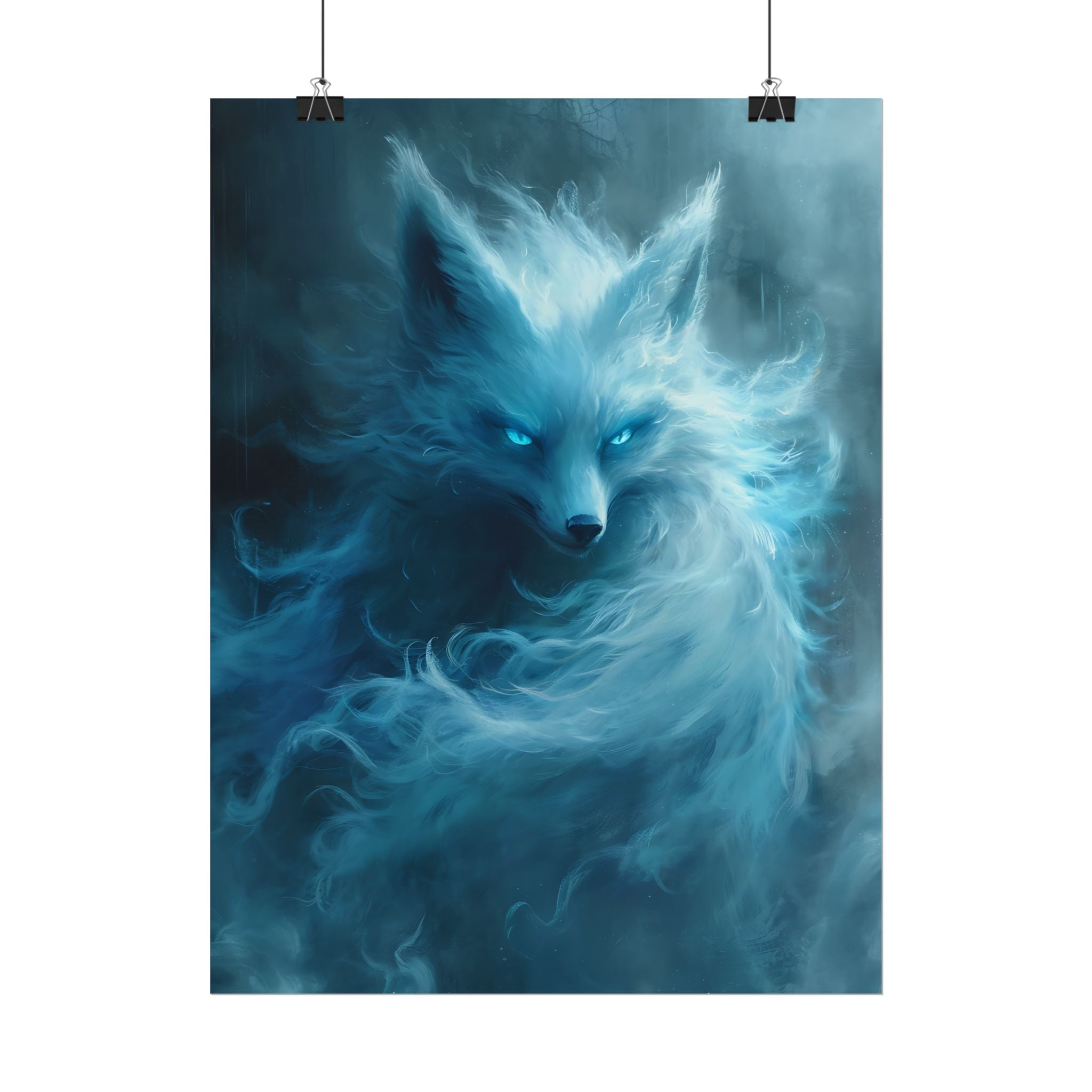 arctic-white-snow-fox-poster-print-fantasy-decor-wildlife-wall-art-home-decor-animal-lover-gift-anime-fantasy-gift