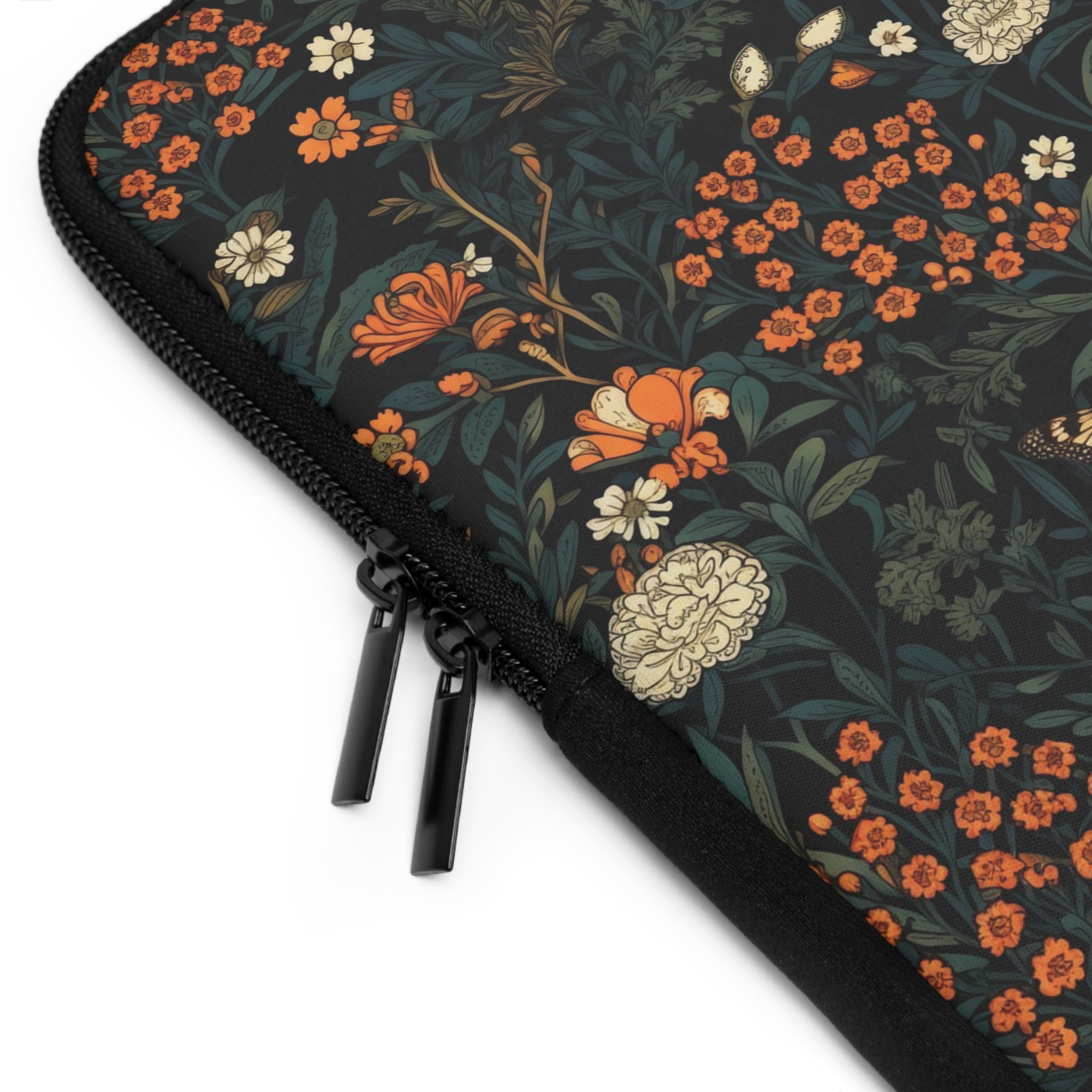 laptop-sleeve-cottagecore-dark-flowers-butterfly-sleeve-macbook-air-sleeve-floral-computer-bag-tech-case-tablet-cover-laptop