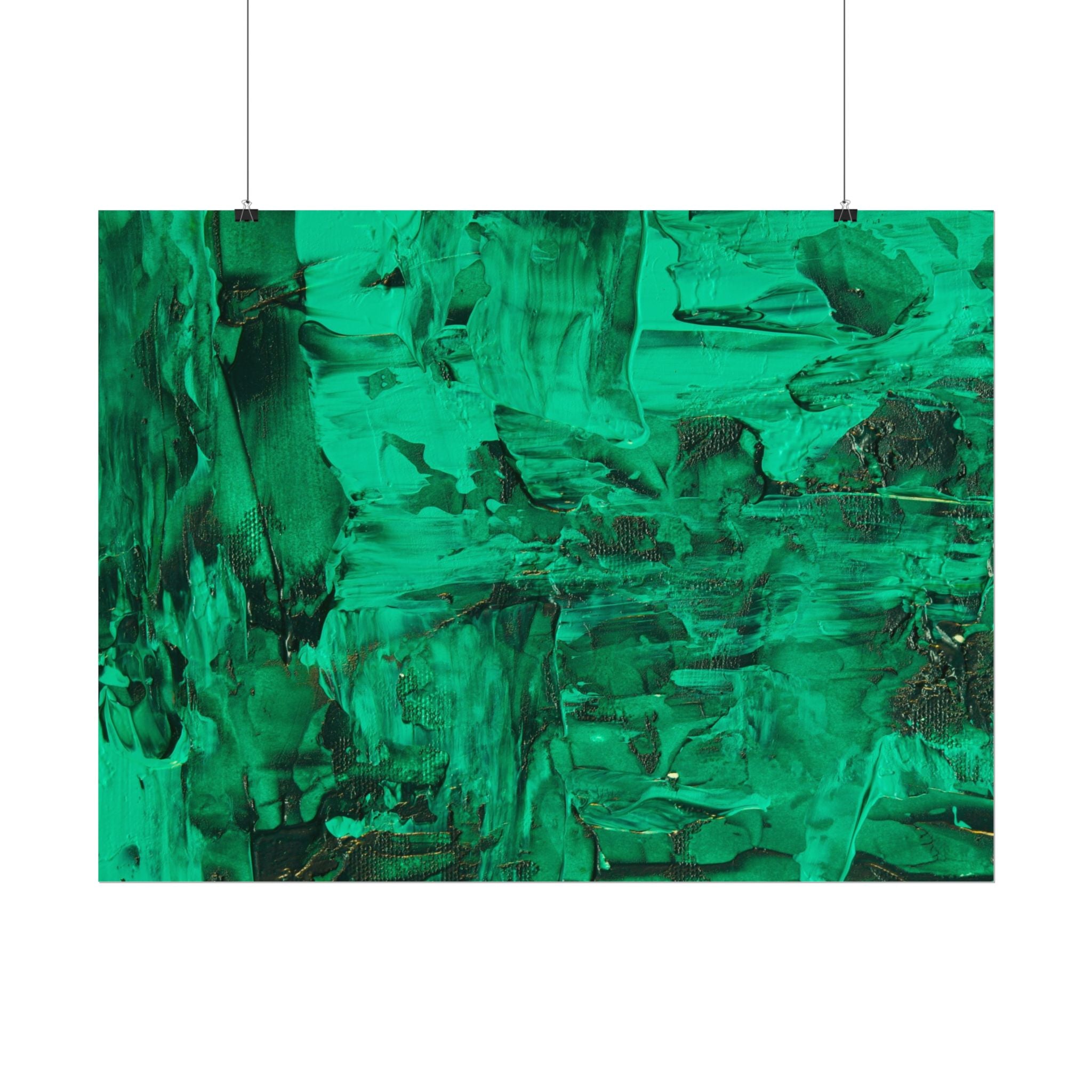 Abstract Green Poster Wall Art, Home Decor, Office Decor, Green Canvas Bedroom, Green Poster Print, Modern Art, Green Wall Decor