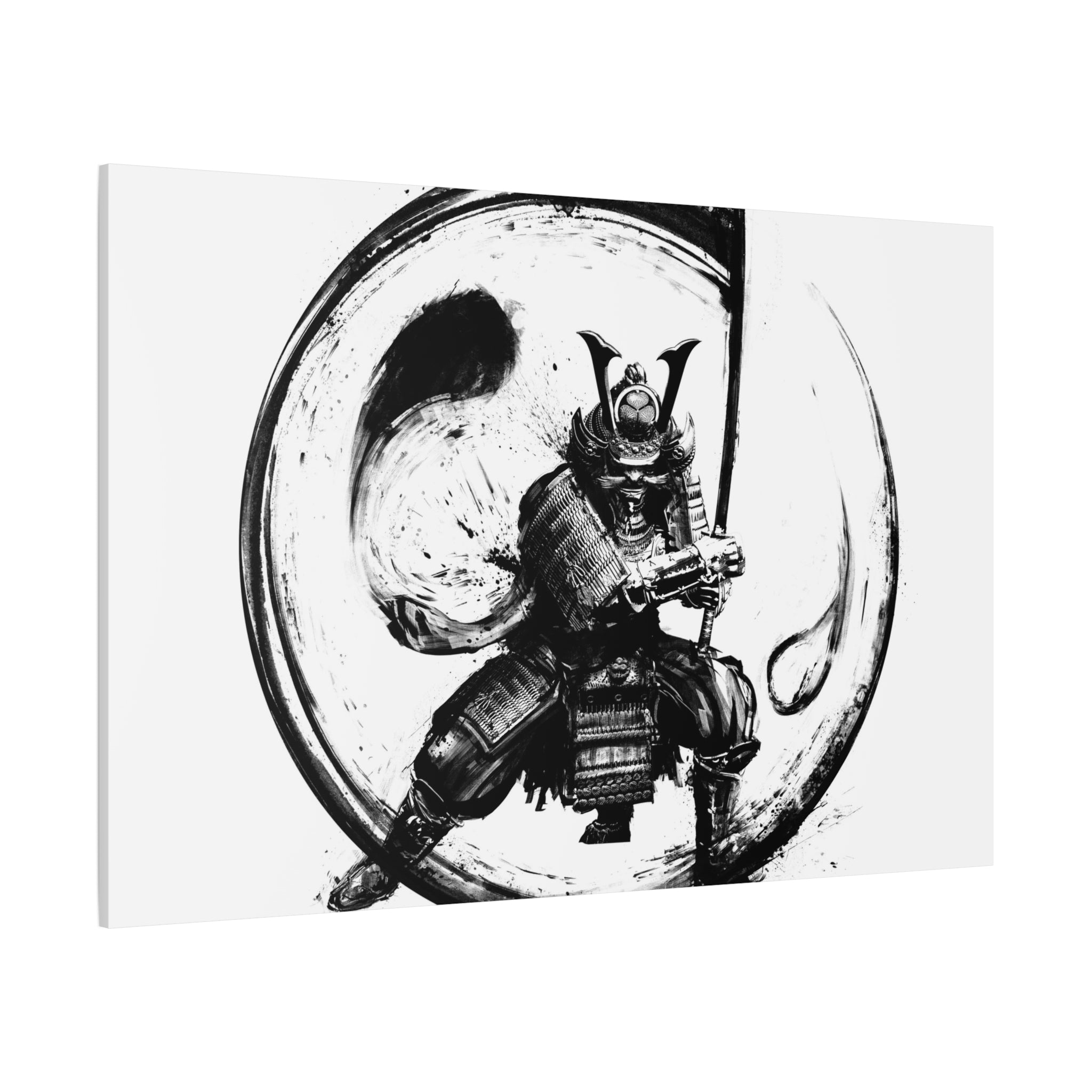 canvas-wall-art-japanese-samurai-ying-yang-katana-oni-mask-black-and-white-home-decor-zen-wall-hanging-asian-art-samurai-swor