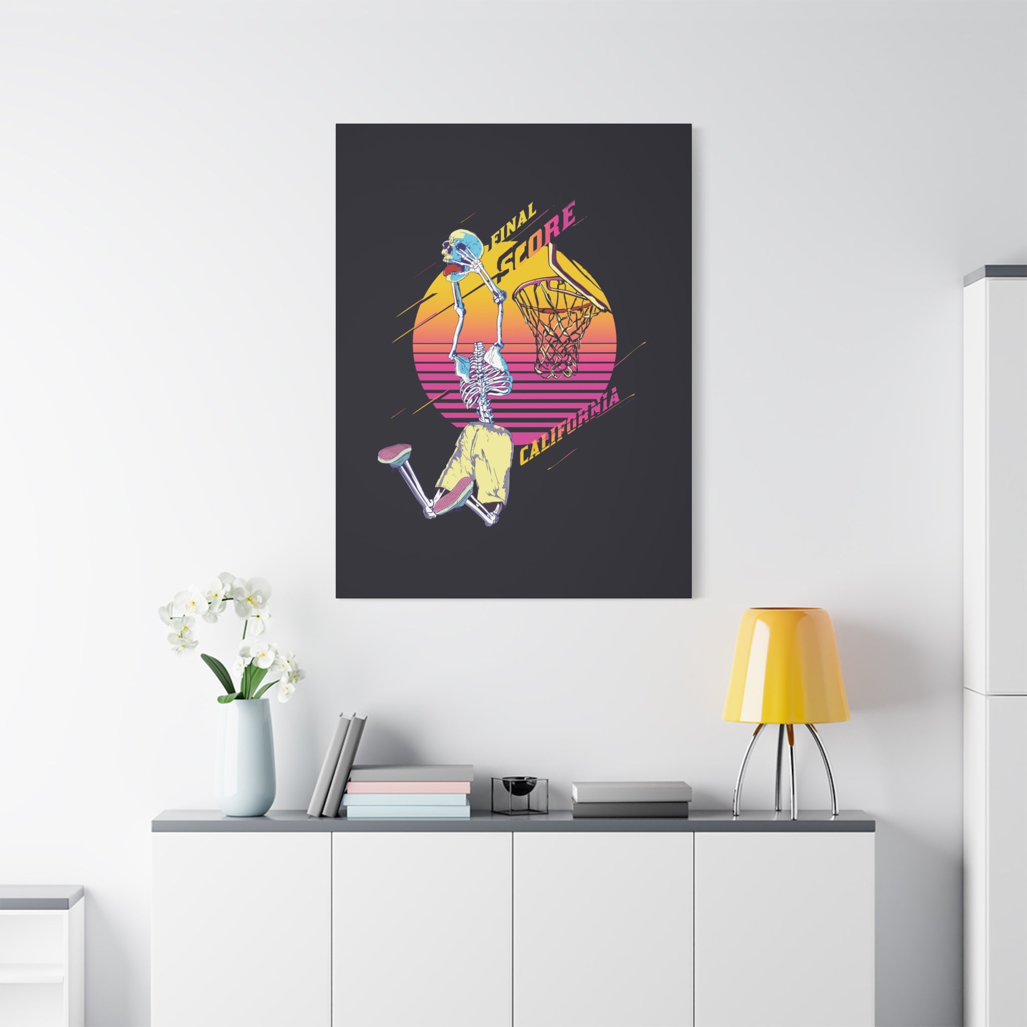 california-basketball-canvas-wall-art-basketball-prints-skull-art-retro-basketball-decor-basketball-home-wall-decor-housewarm