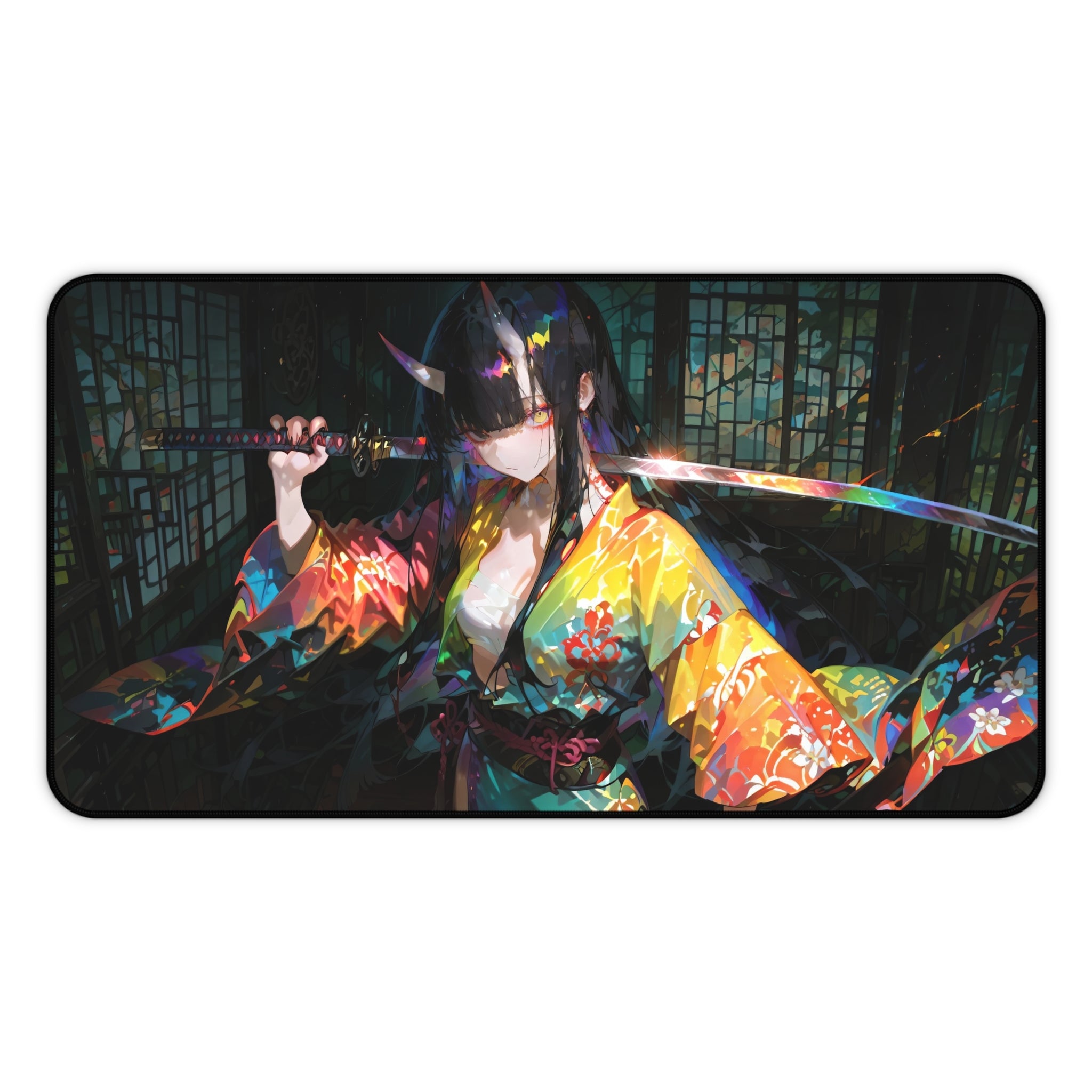 anime-demon-samurai-girl-warrior-mouse-pad-japanese-katana-samurai-warrior-desk-mat-japanese-anime-girl-samurai-desk-pad