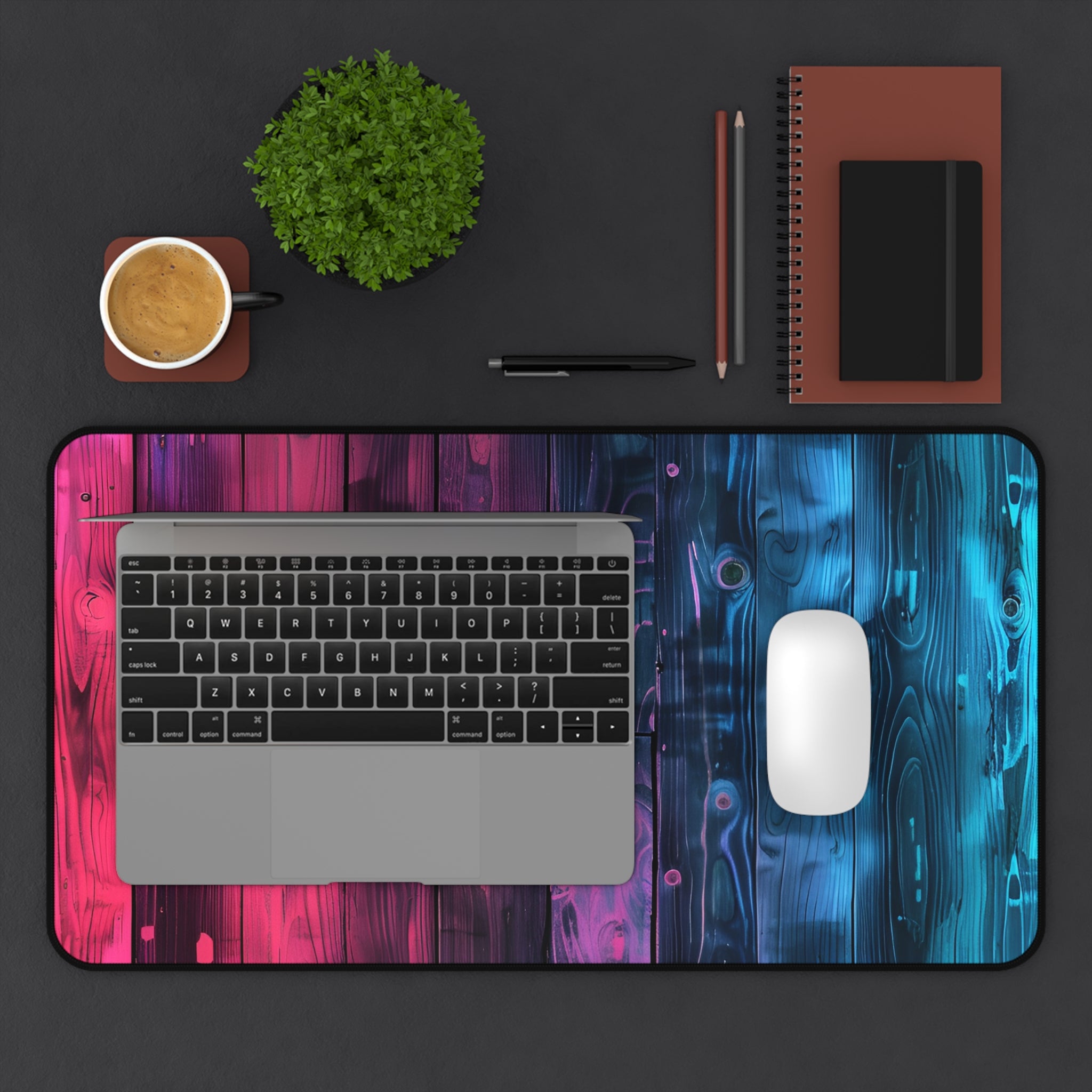 colorful-neon-wood-wall-large-desk-mat-gaming-mouse-pad-vibrant-decor-rainbow-neon-wood-pattern-desk-mat