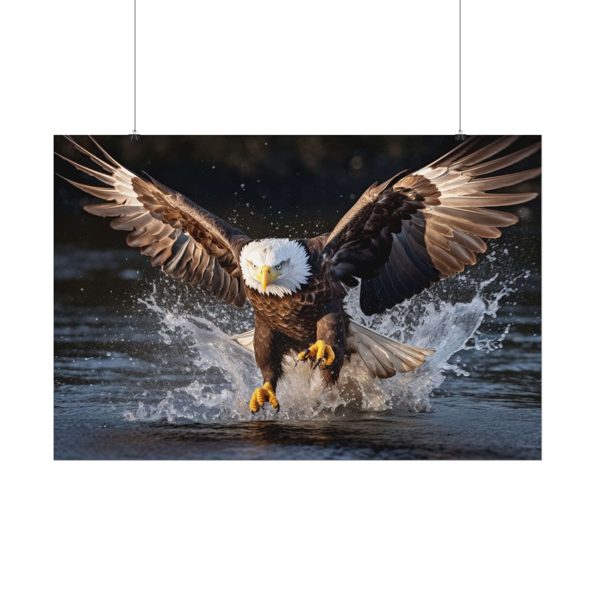 hunting-eagle-fine-art-poster-print-home-decor-wildlife-art-bird-lover-gift-living-room-decoration-eagle-decor