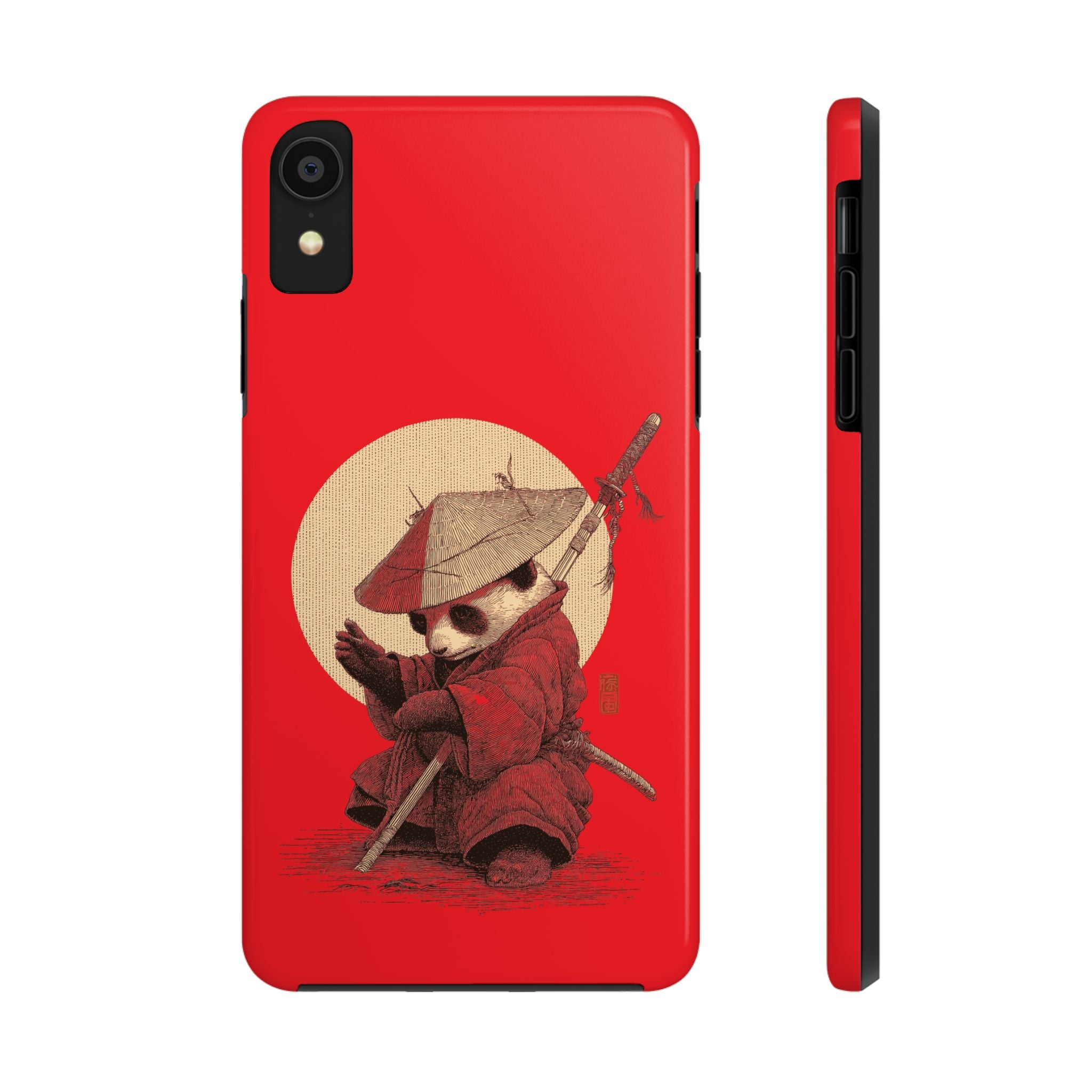 japanese-samurai-panda-iphone-tough-case-kawaii-animal-phone-cover-protective-phone-cover-japandi-art-iphone-case