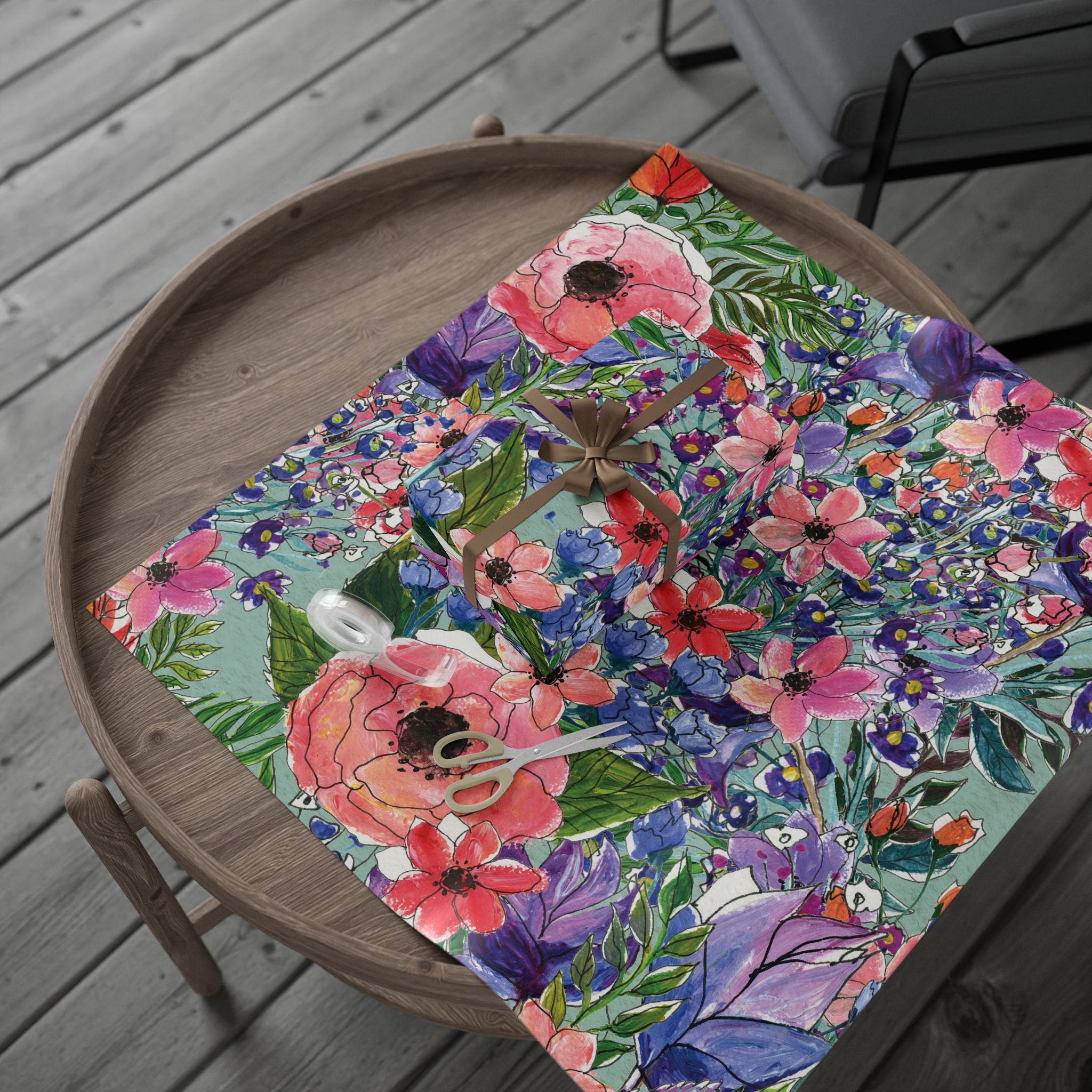 floral-wrapping-papers-pink-purple-oil-painting-gift-wrap-holiday-present-packaging-birthday-party-decor-craft-supplies-weddi