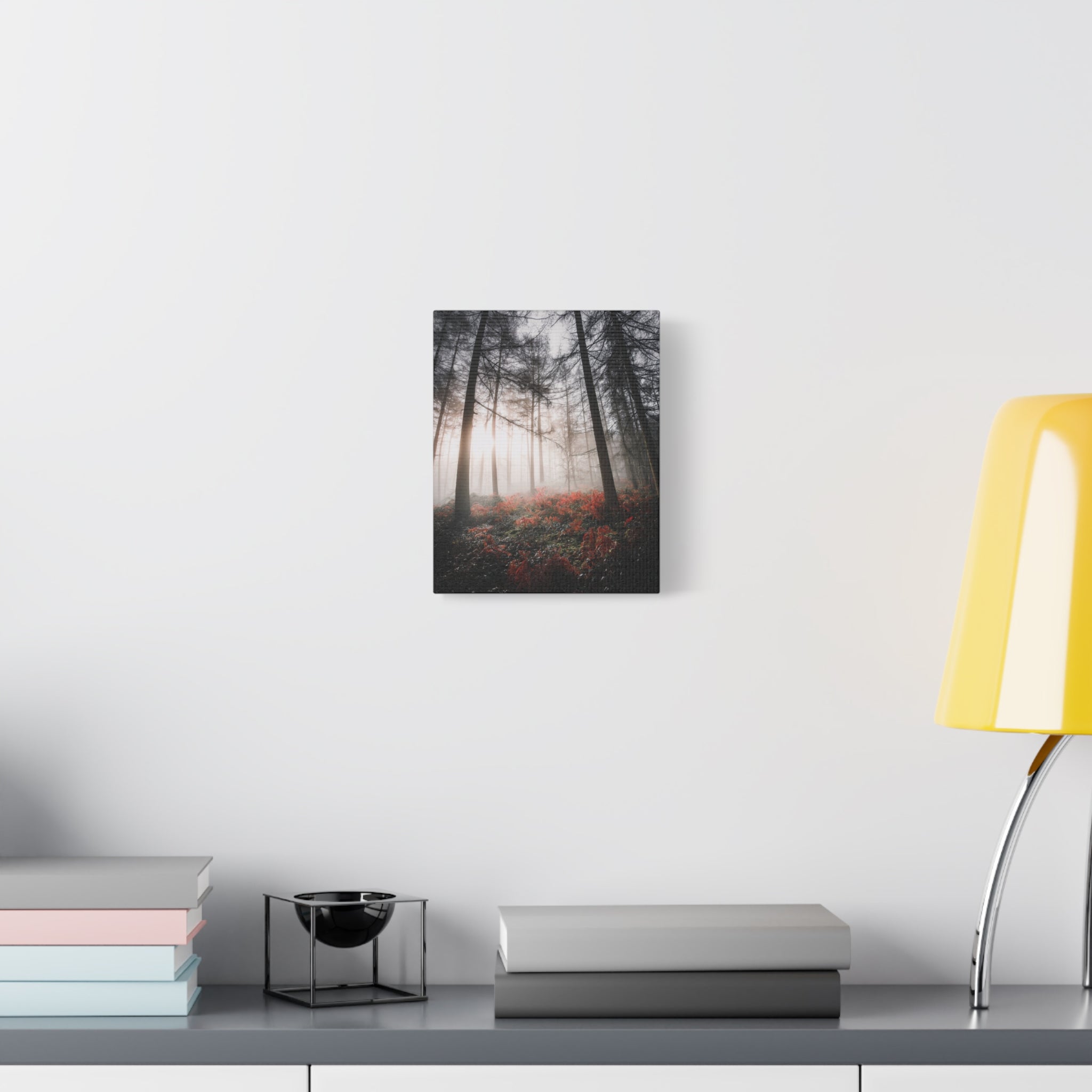 canvas-print-misty-woods-art-living-room-wall-decor-sunlight-forest-landscape-aesthetic-nature-art-stretched-artwork-matte-ca