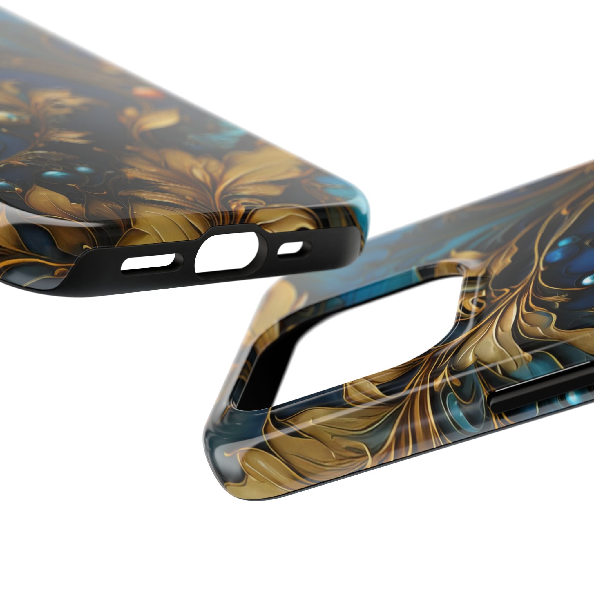 textured-art-nouveau-floral-tough-phone-case-cottagecore-iphone-case-unique-floral-phone-cover-vintage-style-iphone-case-prot