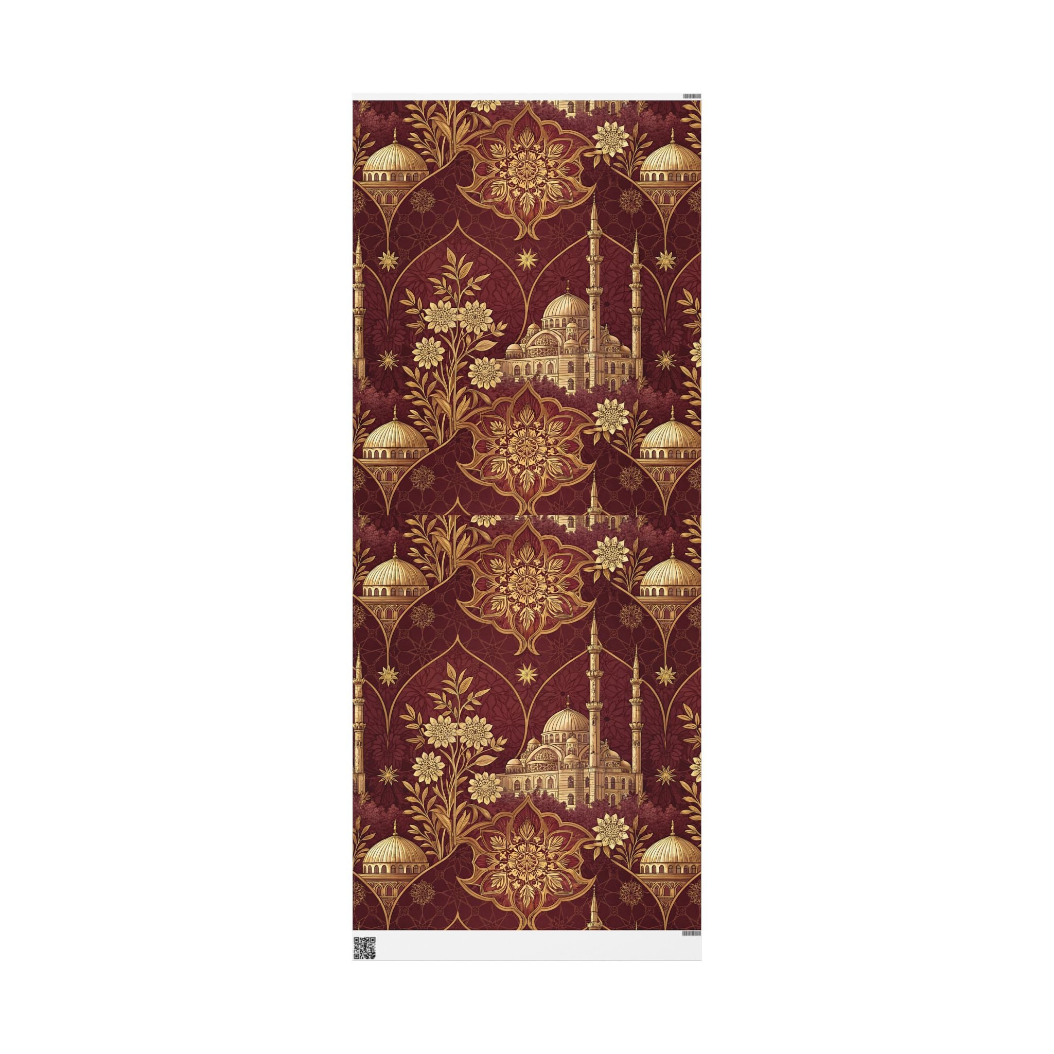 ramadan-night-wrapping-papers-islamic-crescent-moon-gift-wrap-mosque-silhouette-eid-holiday-supplies-festive-present-packagin