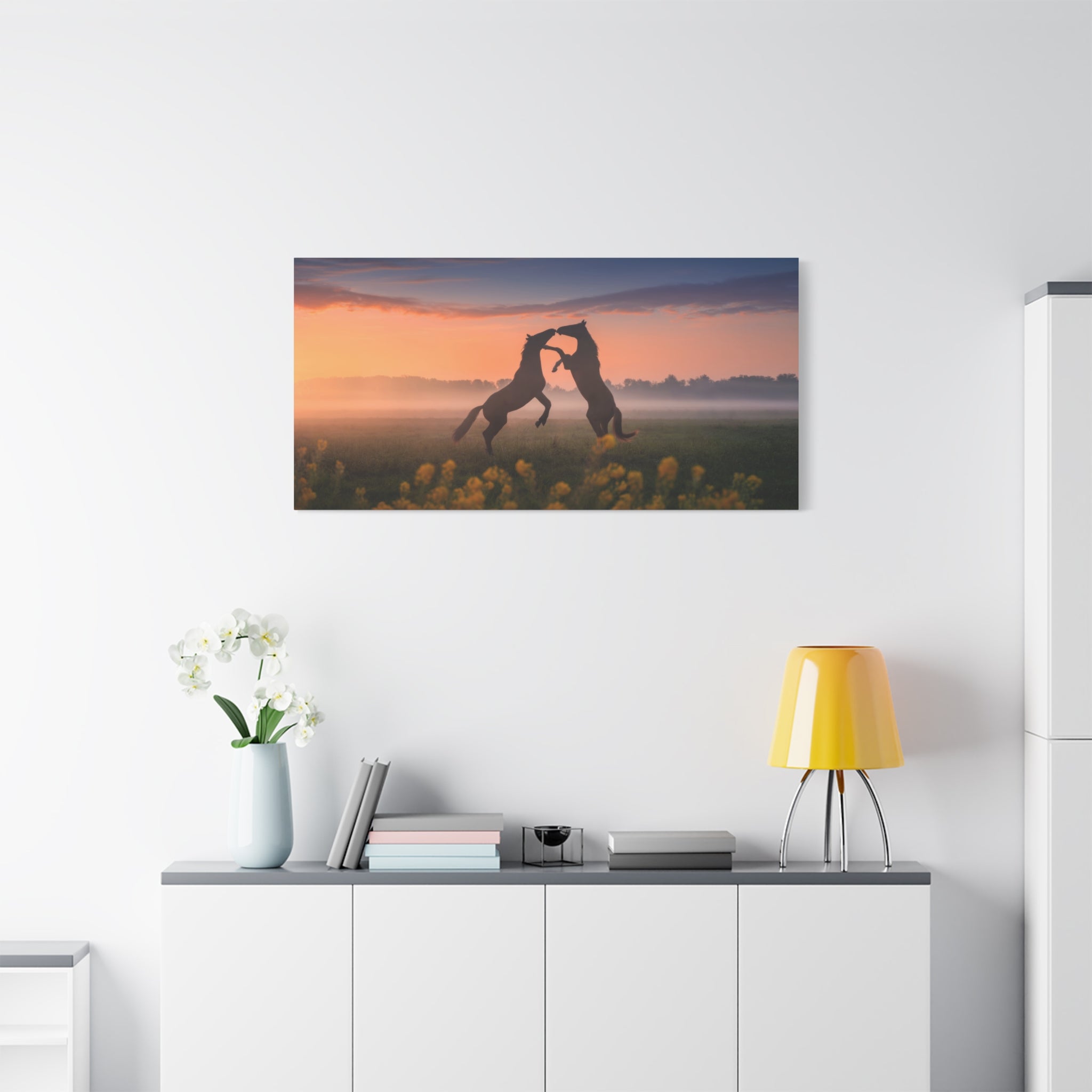 canvas-wall-art-wild-rising-horses-farm-house-print-field-of-flowers-decor-home-decor-nature-wall-art-horse-canvas-print-must
