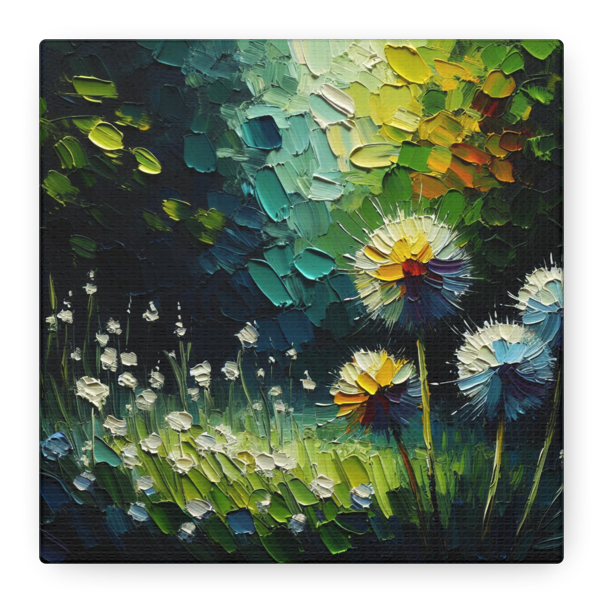 canvas-print-impasto-dandelion-wall-art-matte-canvas-oil-painting-stretched-wall-art-home-decor-floral-print-gift-for-nature-