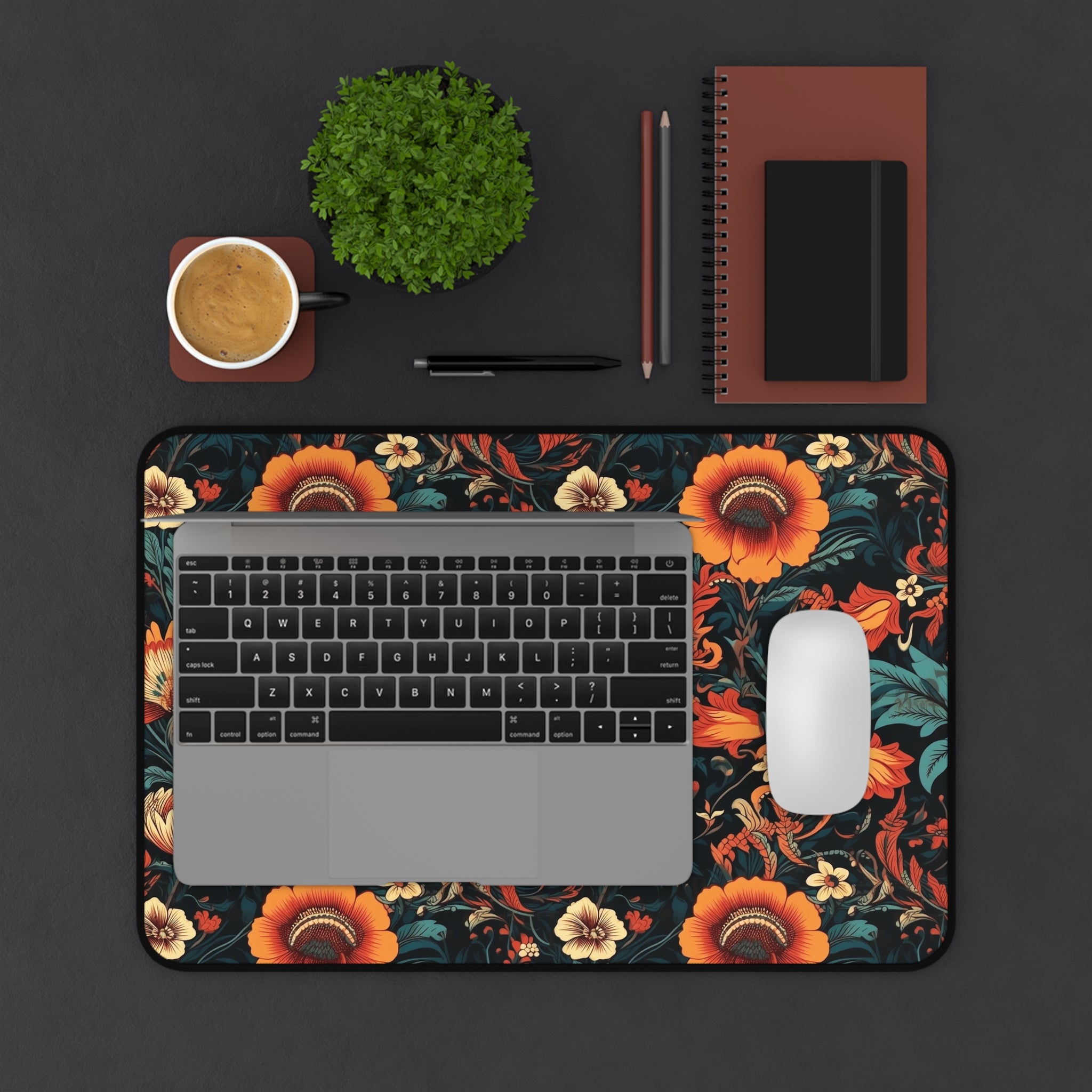 retro-orange-flowers-cottagecore-desk-mat-floral-mouse-pad-farmhouse-style-office-decor-shabby-chic-workspace-decor-large-gam