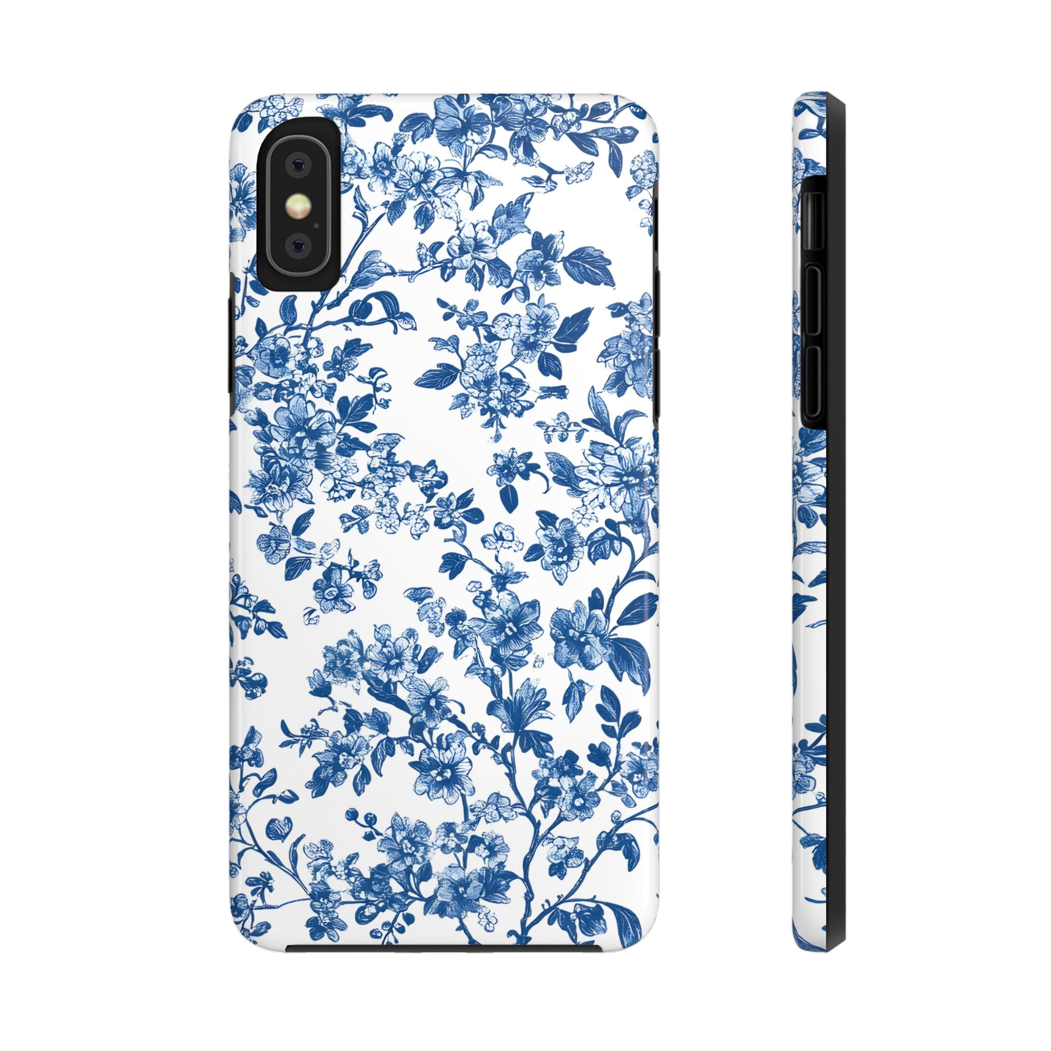 french-toile-floral-tough-iphone-case-blue-iphone-cover-protective-iphone-case-hard-shell-iphone-case-vintage-design-phone-ca