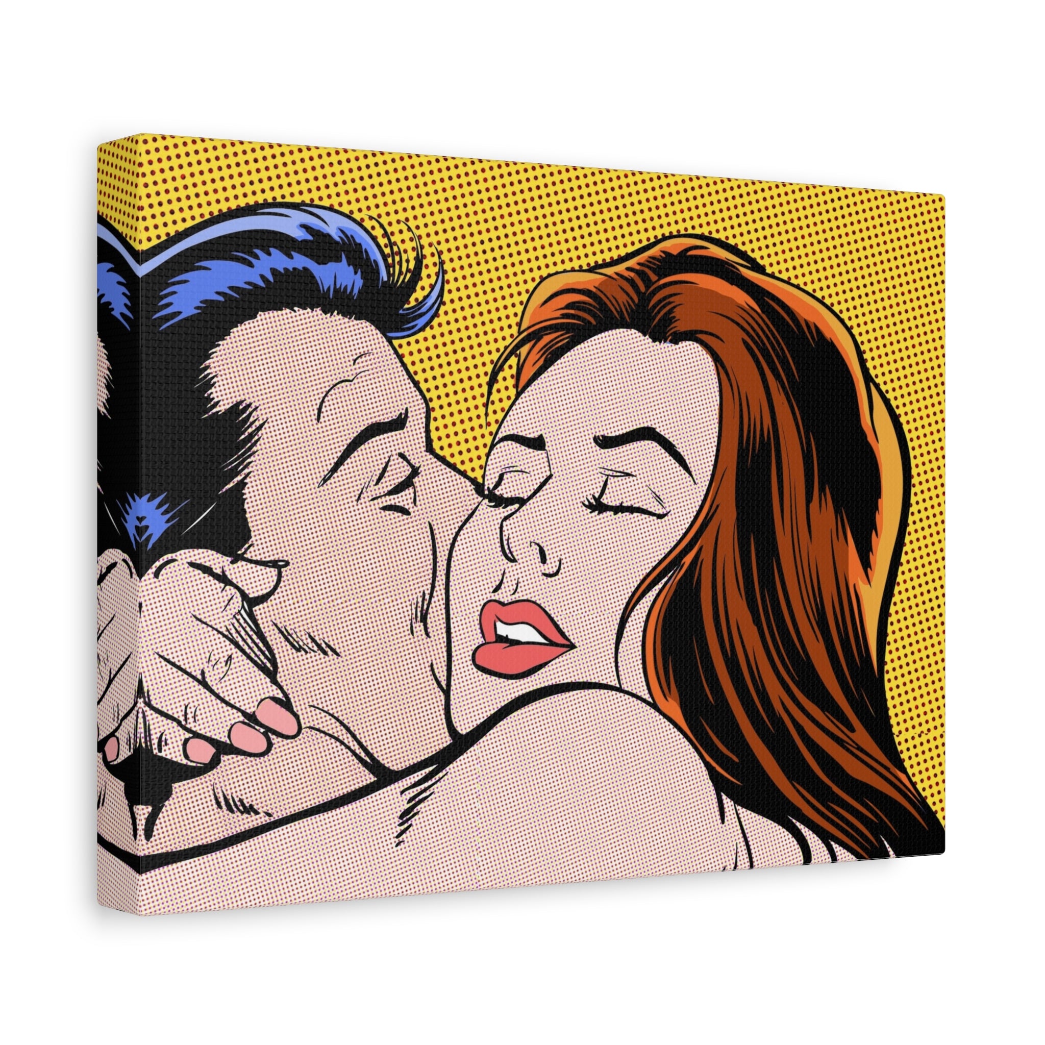 pop-art-canvas-print-retro-wall-art-stretched-matte-canvas-kiss-love-home-decor-wall-decor-poster-decorative-art-gift