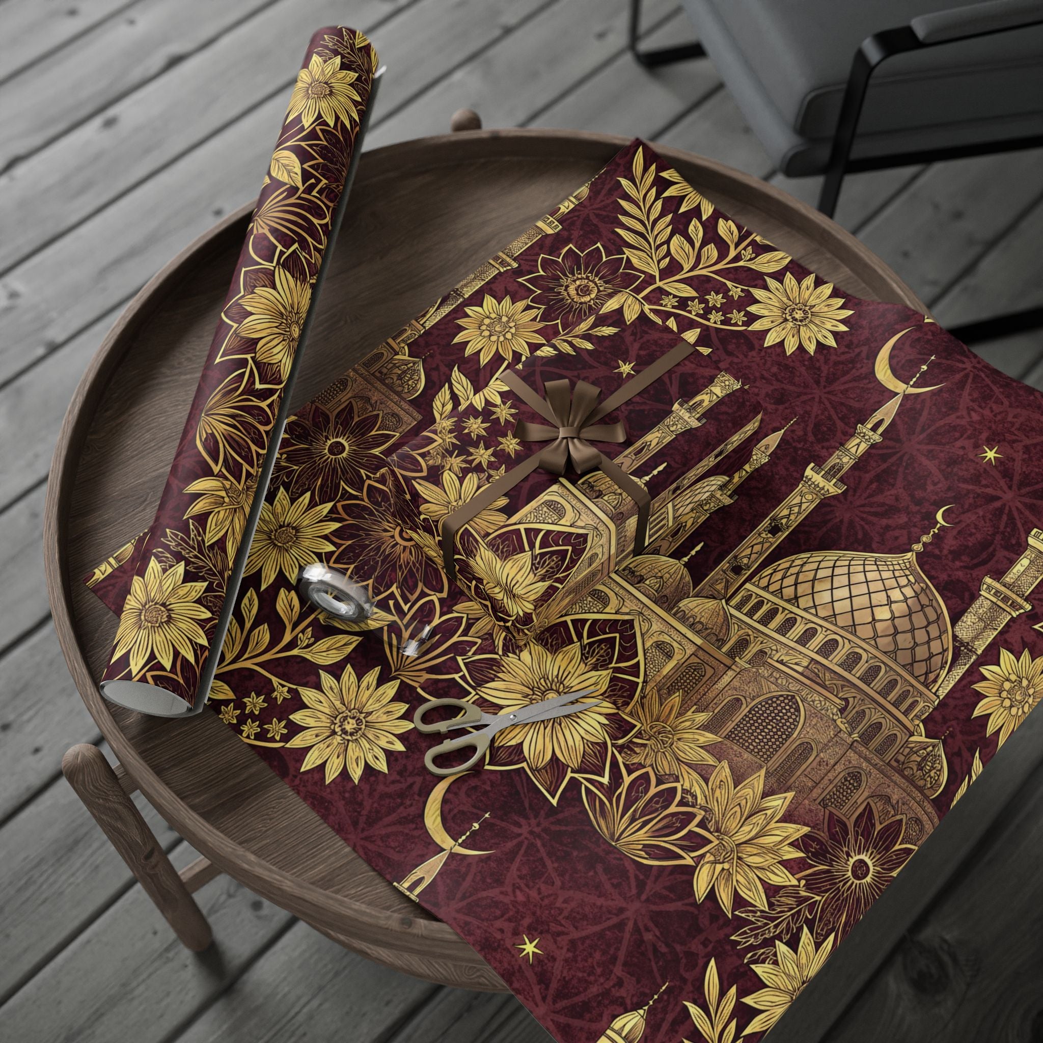 ramadan-night-wrapping-papers-islamic-celestial-gift-wrap-mosque-silhouette-eid-holiday-supplies-festive-present-packaging-re