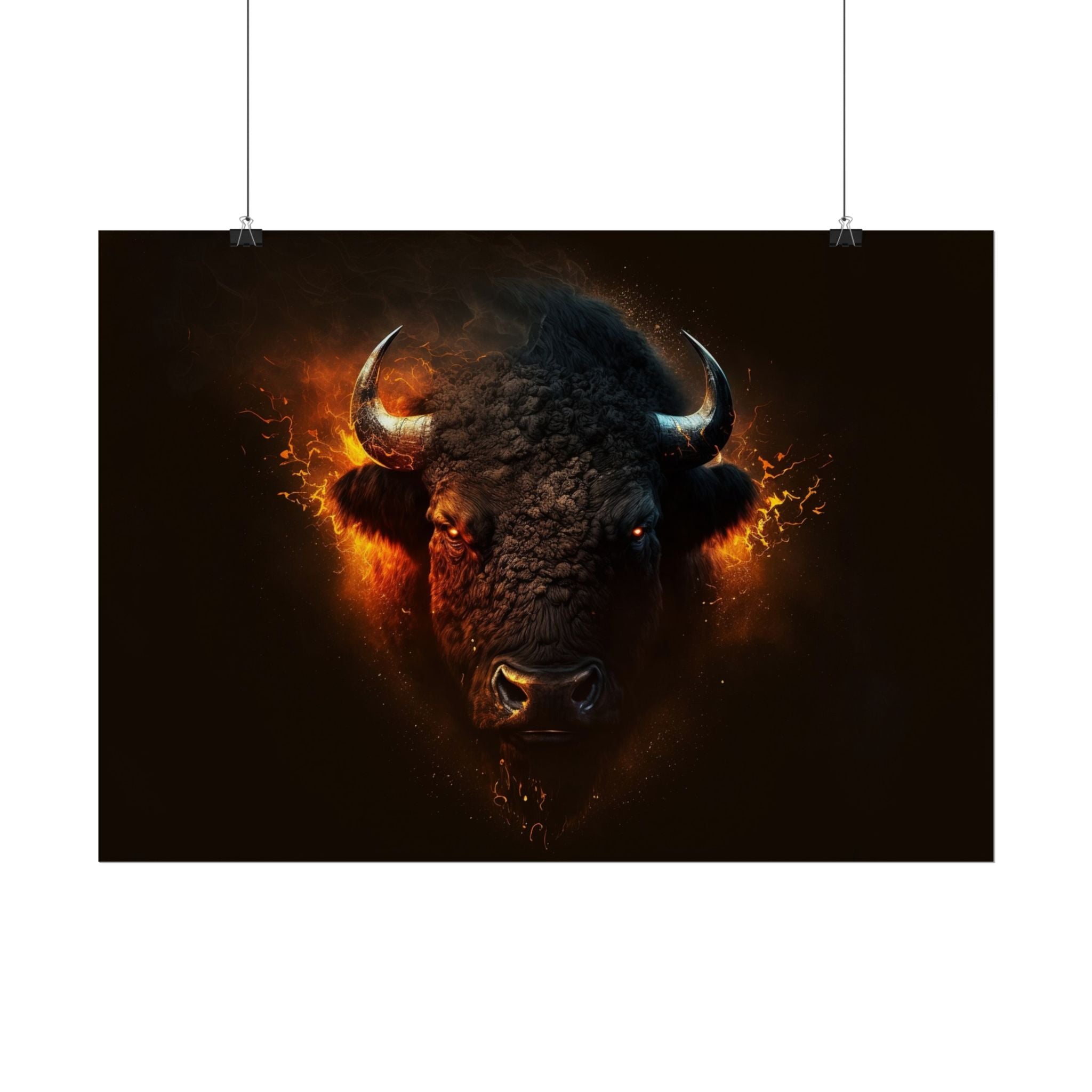 bison-art-poster-wall-decor-buffalo-gift-wildlife-home-decoration-western-bison-wall-art-nature-lover-gift-farm-house-wall-de