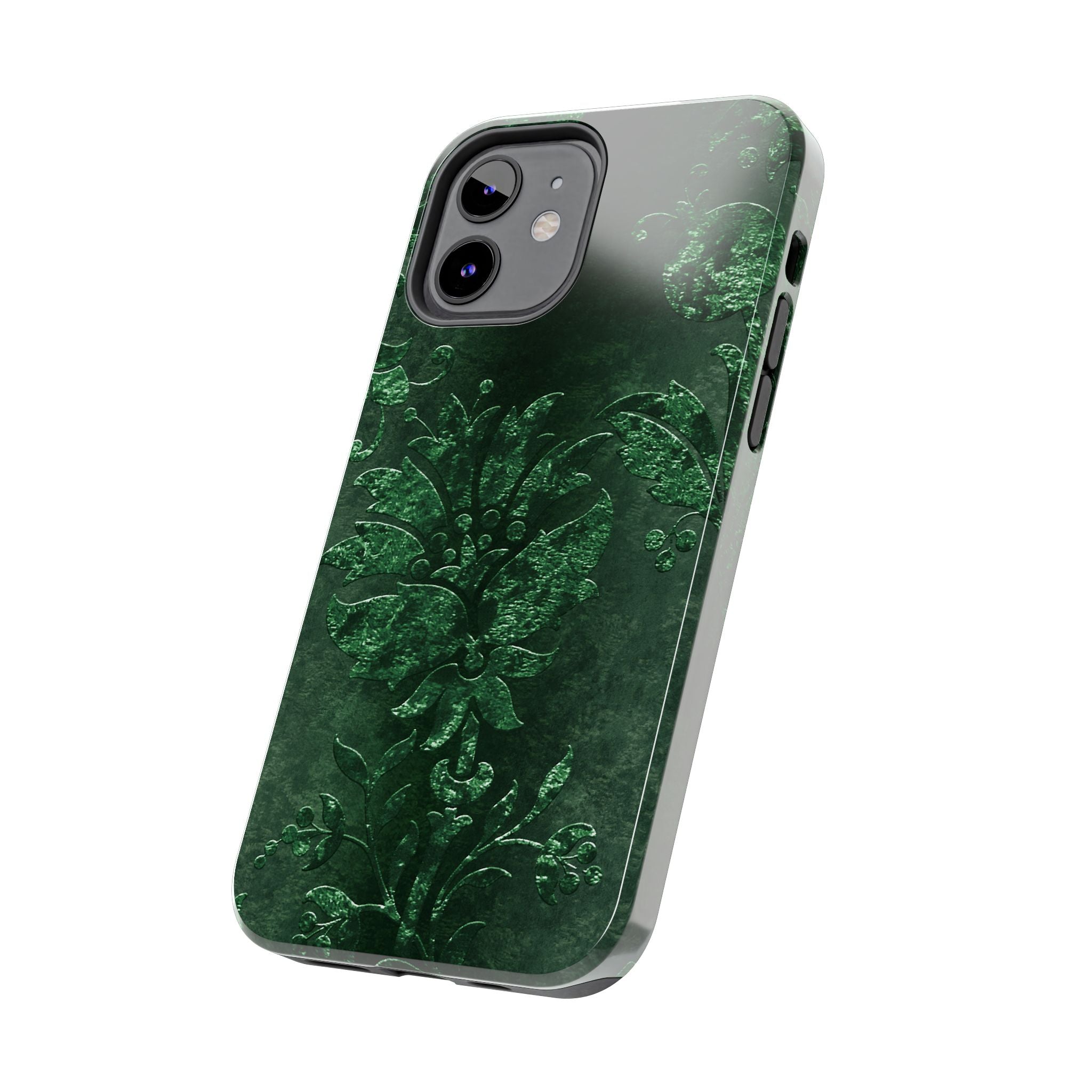 embossed-emerald-velvet-tough-iphone-case-protective-iphone-cover-heavy-duty-iphone-case-rugged-phone-case-durable-smartphone