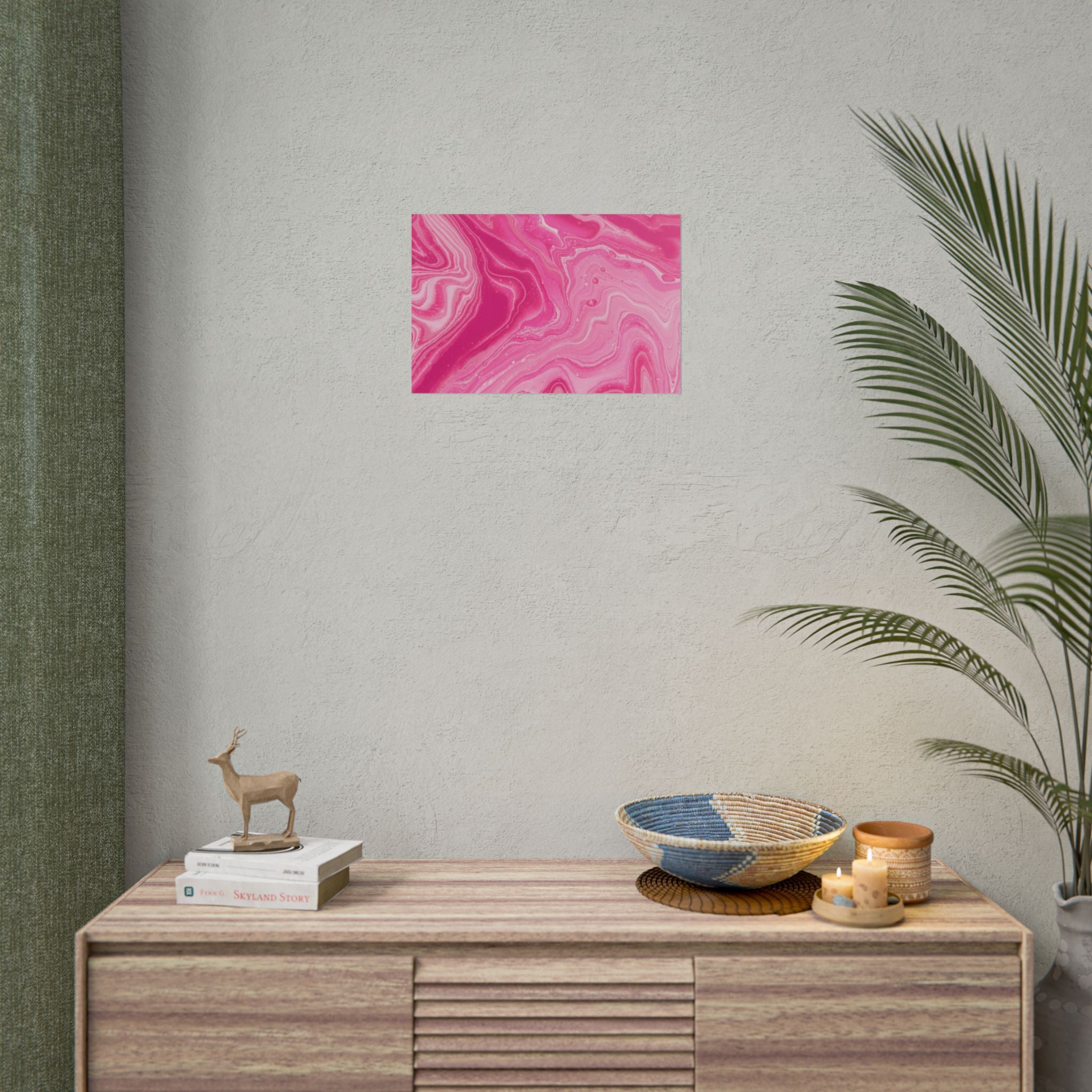 pink-wave-abstract-minimalist-poster-print-pink-decor-pink-poster-wall-art-modern-home-decor-large-wall-art-for-living-room
