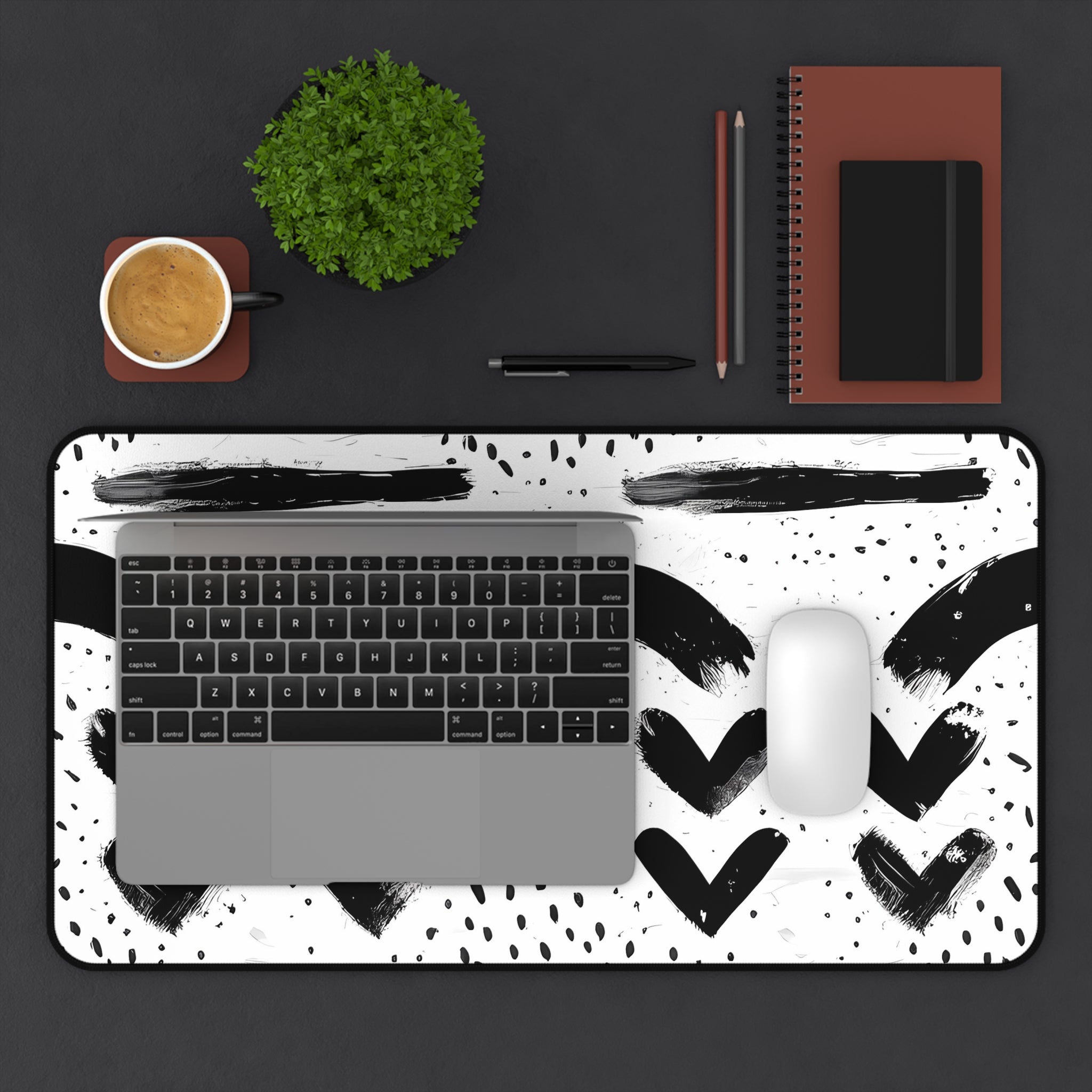 monochrome-mouse-pad-black-and-white-face-desk-mat-sleek-black-and-white-desk-pad-modern-minimalist-mouse-pad