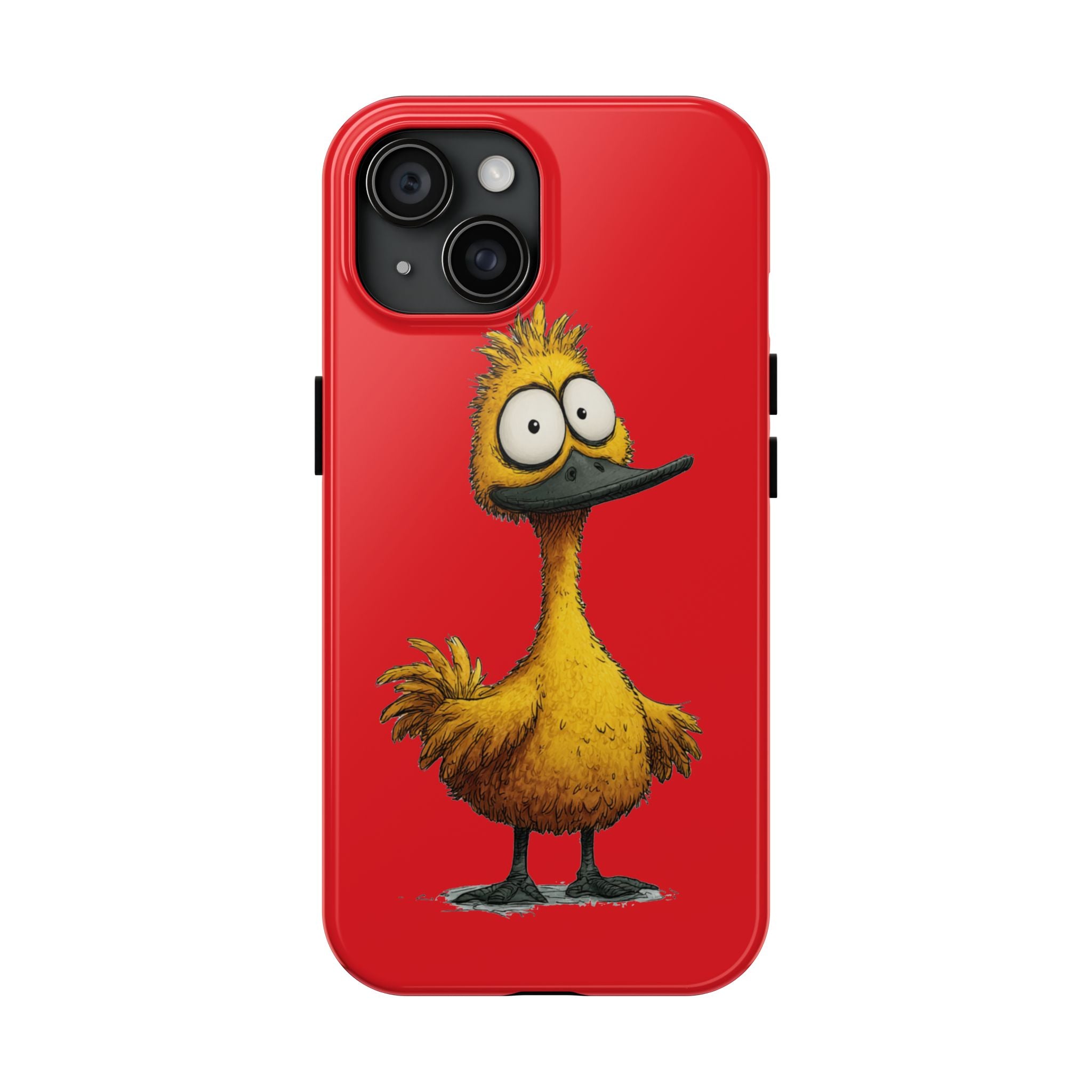 Quirky Funny Duck iPhone Tough Case - Kawaii Animal Phone Cover - Protective Phone Cover - Yellow iPhone Case