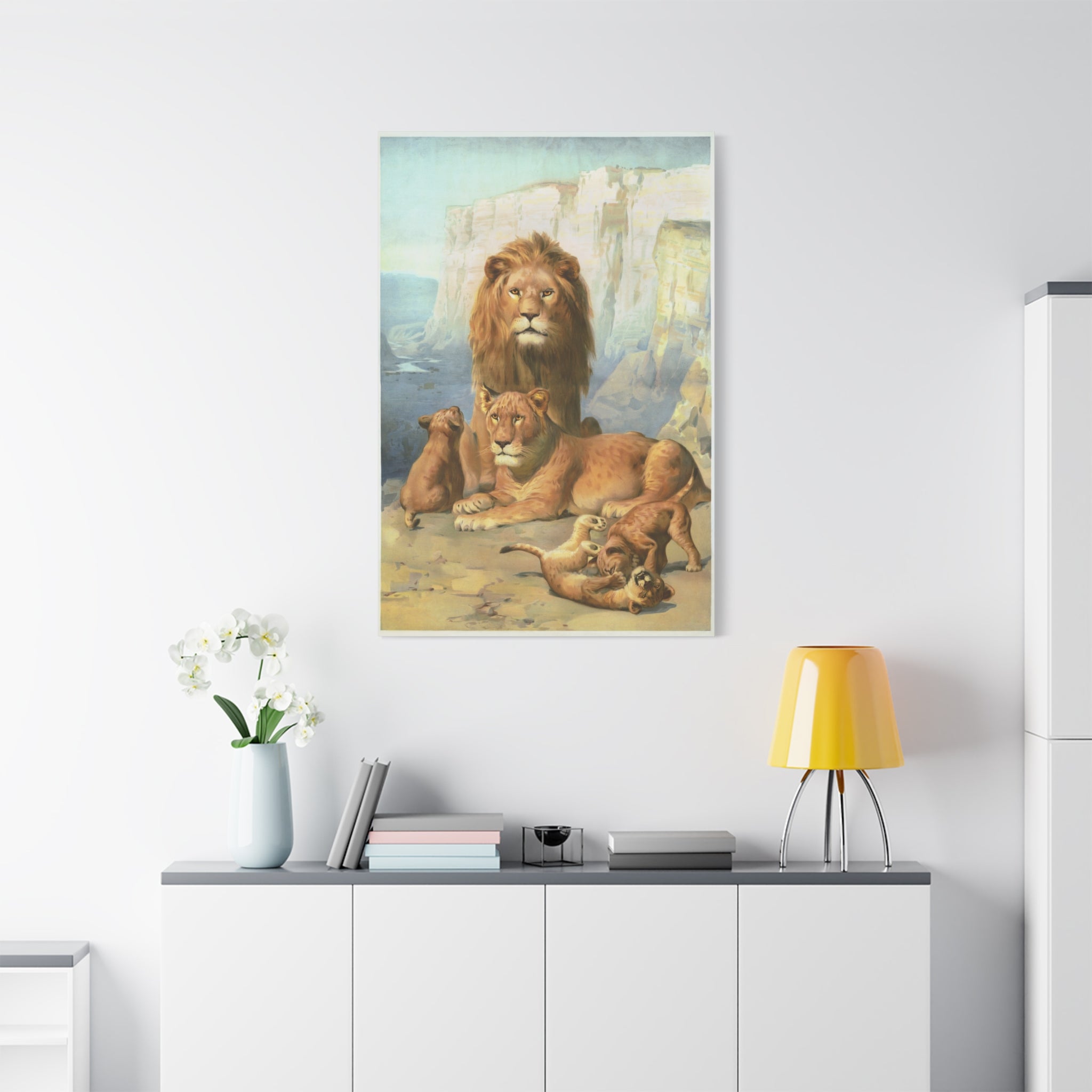 canvas-print-lion-family-canvas-wall-art-wildlife-home-decor-safari-animal-poster-jungle-nursery-art-african-wildlife-print-n