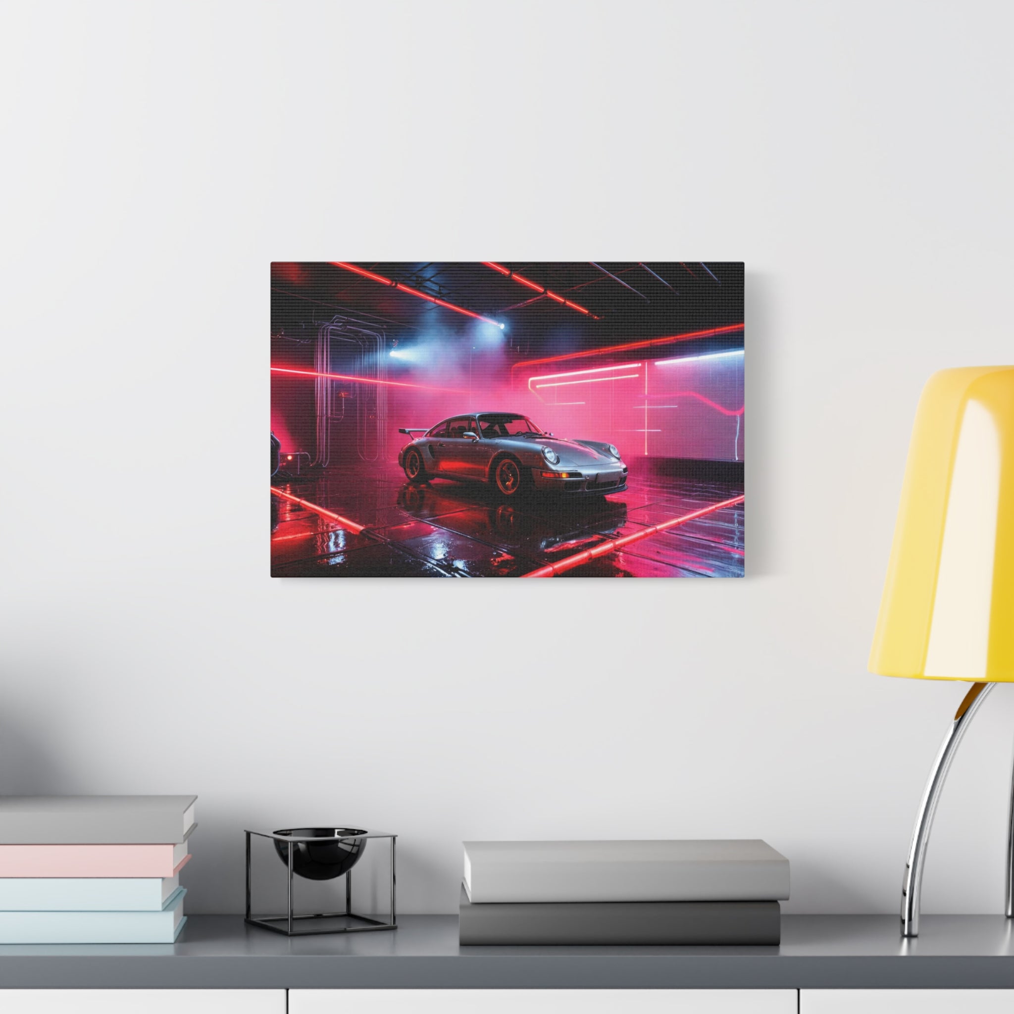 canvas-print-wall-art-porsche-911-red-gt3r-neon-supercar-poster-matte-canvas-decor-stretched-large-canvas-wall-art