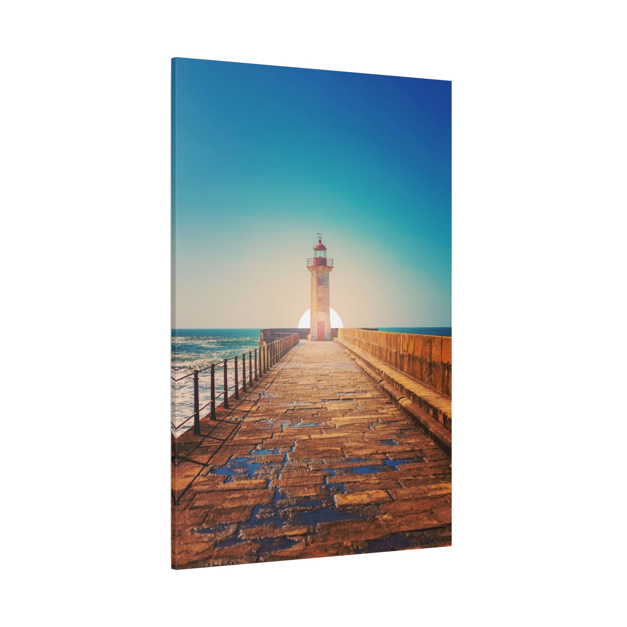 canvas-print-lighthouse-on-rock-matte-canvas-stretched-1-25-inch-coastal-wall-art-nautical-decor-beach-house-decoration-seasi