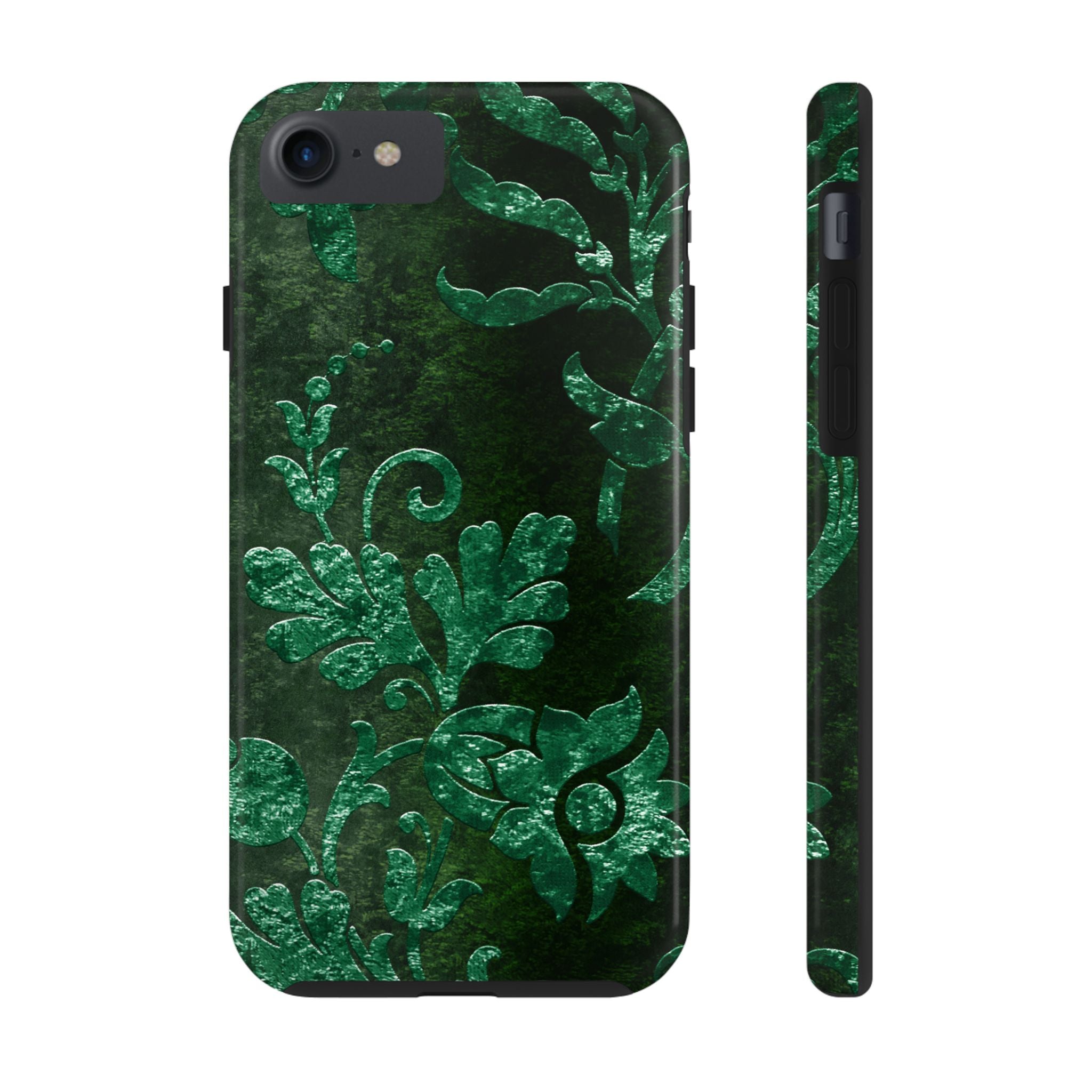 embossed-emerald-velvet-tough-phone-case-protective-iphone-cover-heavy-duty-phone-case-rugged-phone-case-durable-smartphone-c
