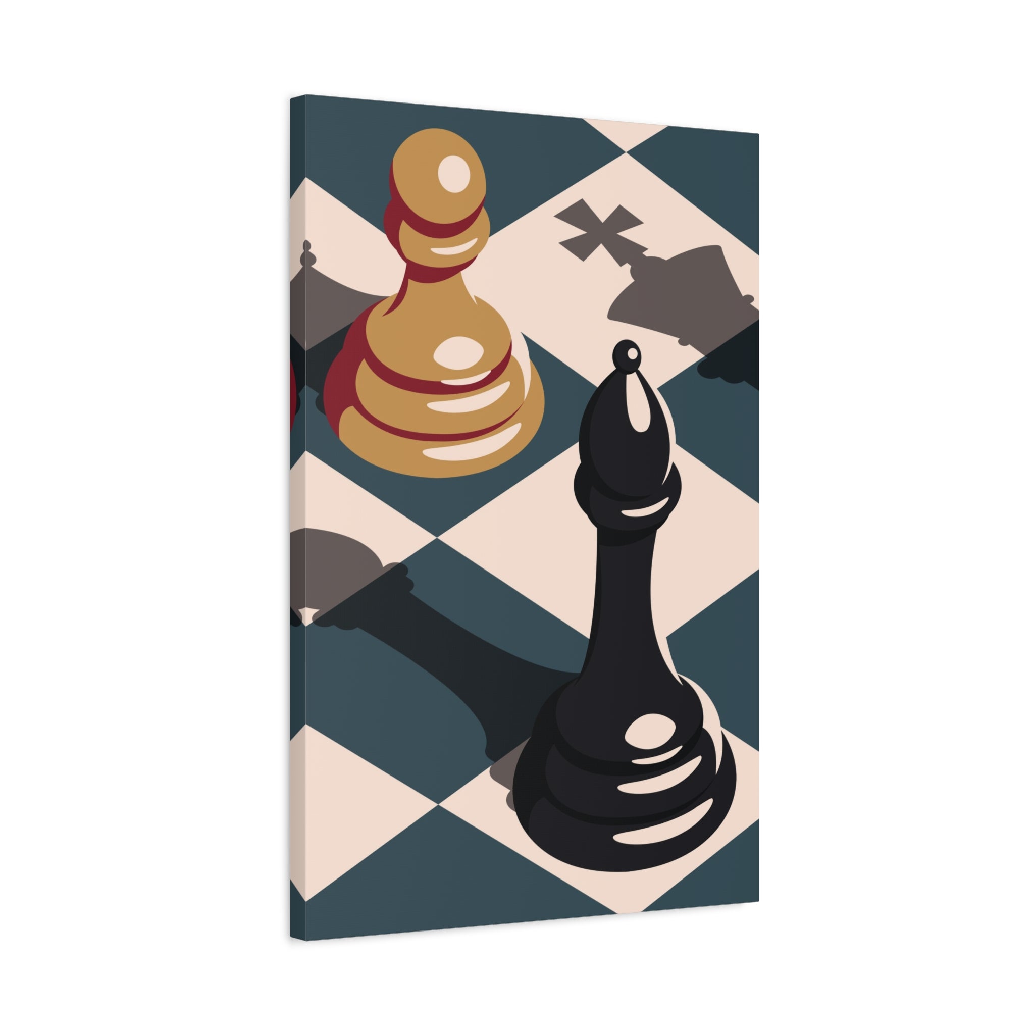 canvas-print-chess-bishop-poster-home-decor-chess-lover-gift-matte-art-print-stretched-wall-art-chess-artwork-chess-enthusias