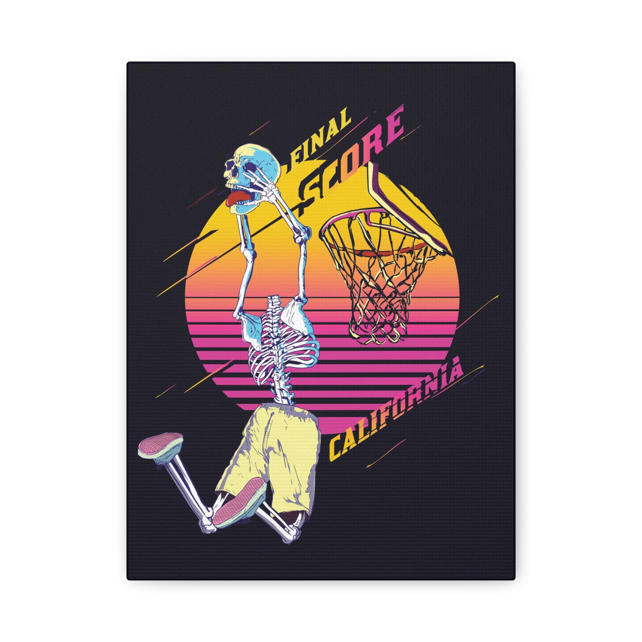 california-basketball-canvas-wall-art-basketball-prints-skull-art-retro-basketball-decor-basketball-home-wall-decor-housewarm